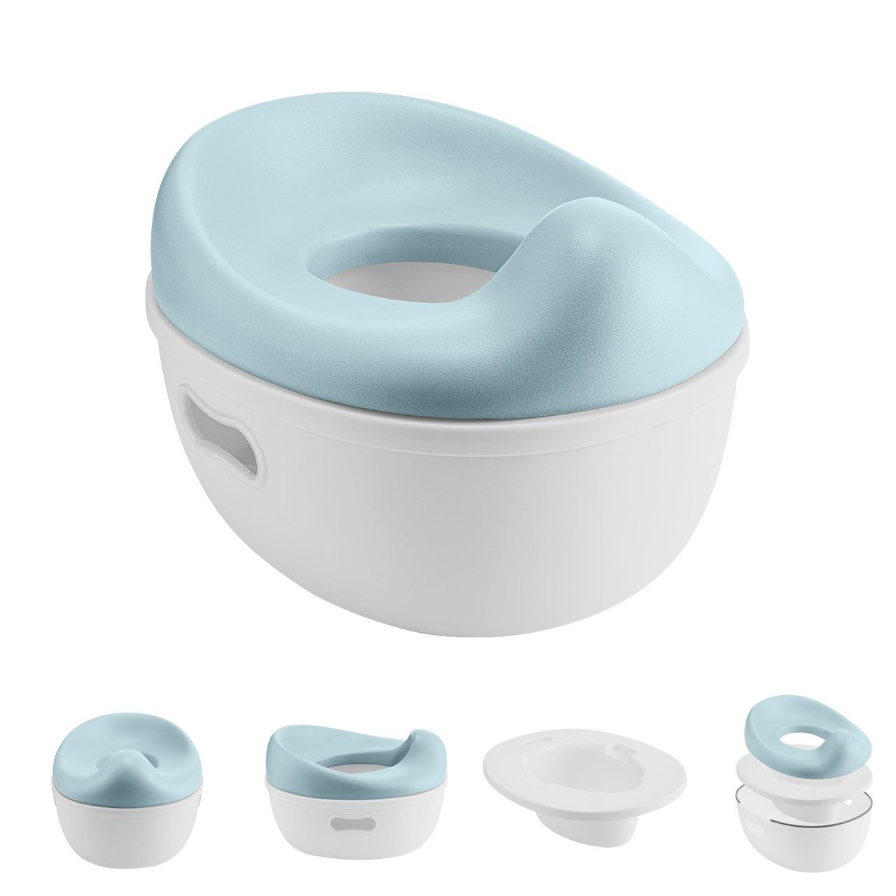 Kikkaboo Töpfchen Töpfchen 3 in 1 Trio, (3-tlg), Töpfchen 3 in 1 Trio, Toilettensitz, Tritthocker, rutschfeste Basis