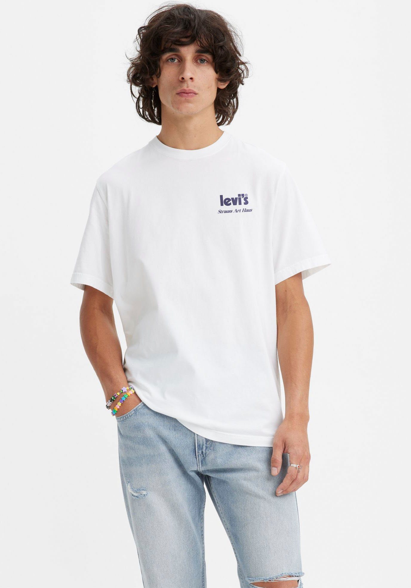 T-Shirt FIT weiß RELAXED Levi's® Markenlogo-Aufdruck TEE mit