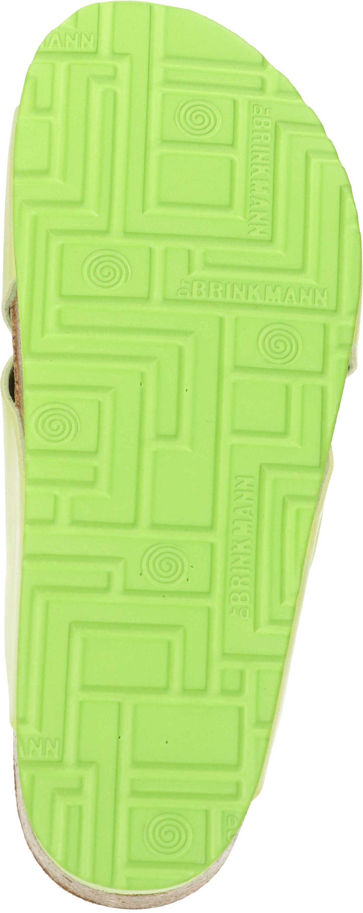 Pantolette hellgrün aus strapazierfähigen Dr. Brinkmann Pantoletten Gewebefasern