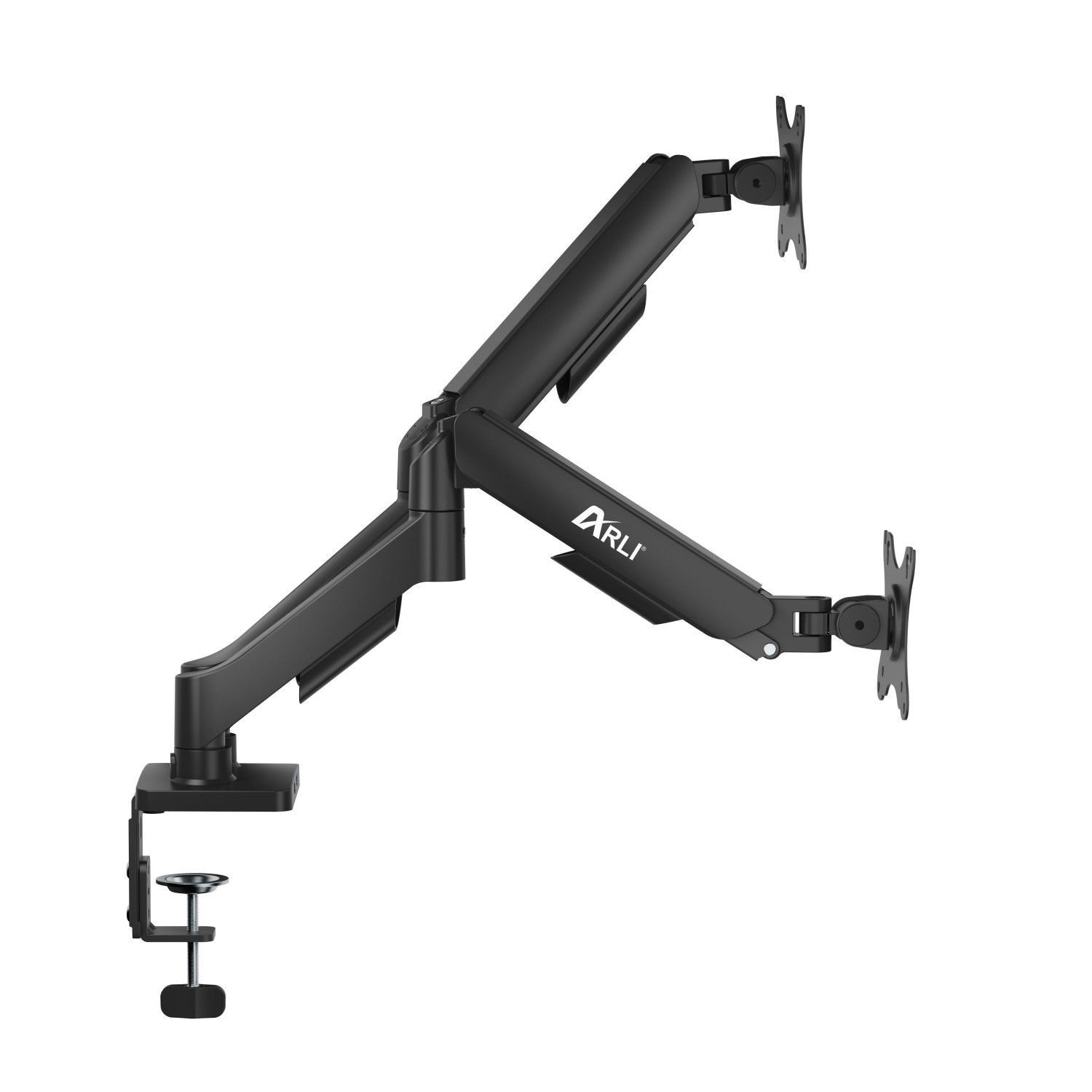 ARLI Monitor-Halterung Gasdruckfeder Monitorhalterung Dual 17 – 32 Zoll mit USB-A & USB-C, (1-tlg., Höhenverstellbarer Monitorarm schwenkbar neigbar rotierbar)