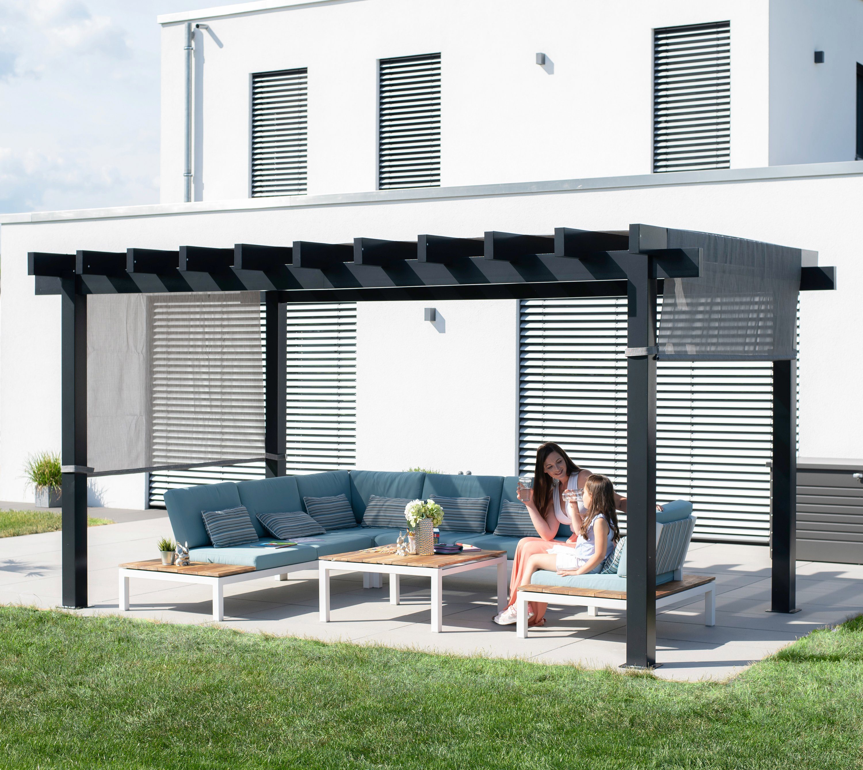 Sojag Pavillon Yamba 10x16 anthrazit, BxTxH: 495x295x253 cm