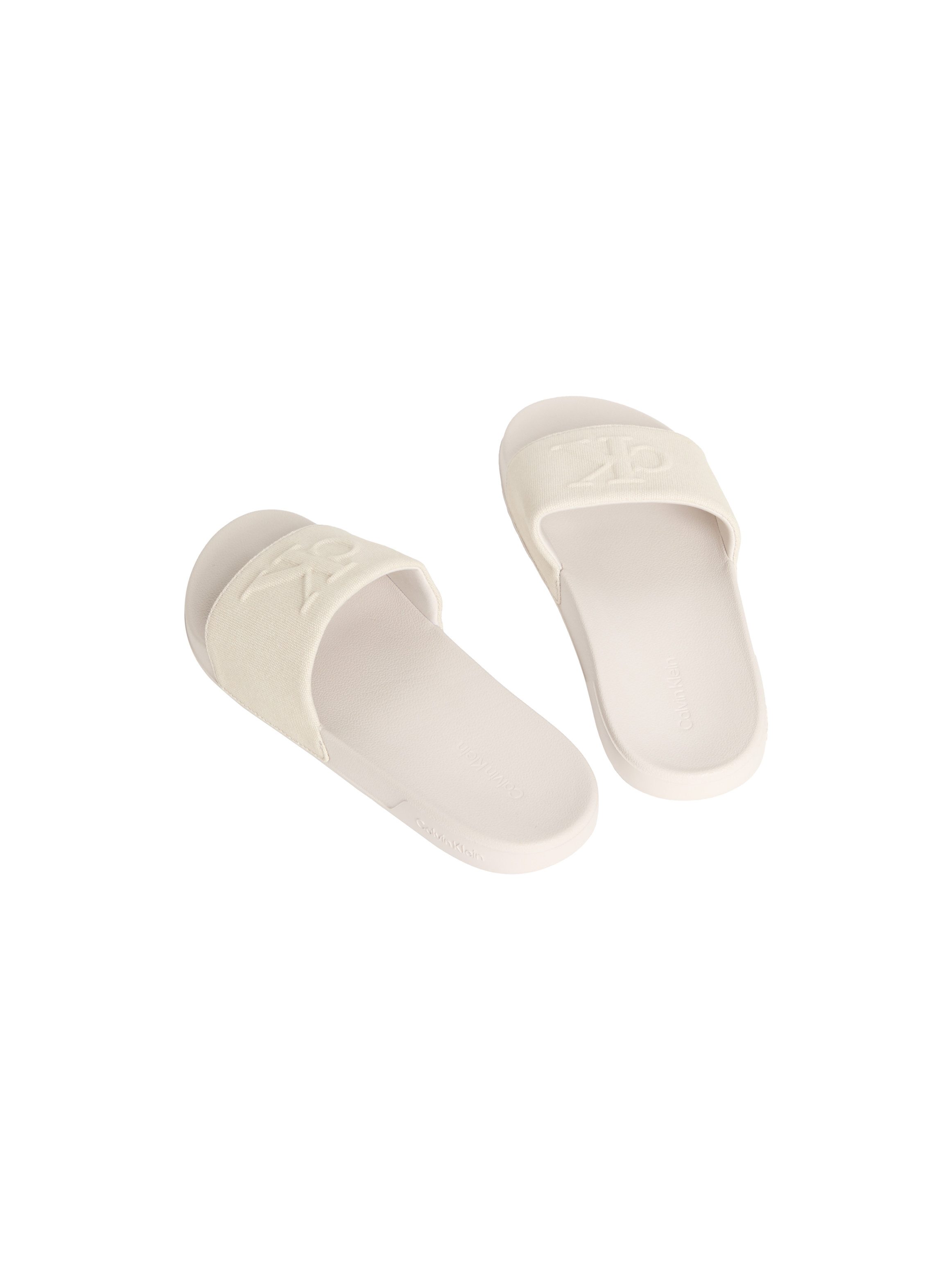 Calvin Klein ESS SLIDE HF MONOGRAM CV Badepantolette Sommerschuh, Strandschuh, Badeschuh, Flat mit Logo-Emblem