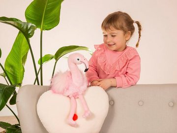 Teddy Hermann® Kuscheltier Herzekind, Flamingo Flora, 35 cm, zum Teil aus recyceltem Material