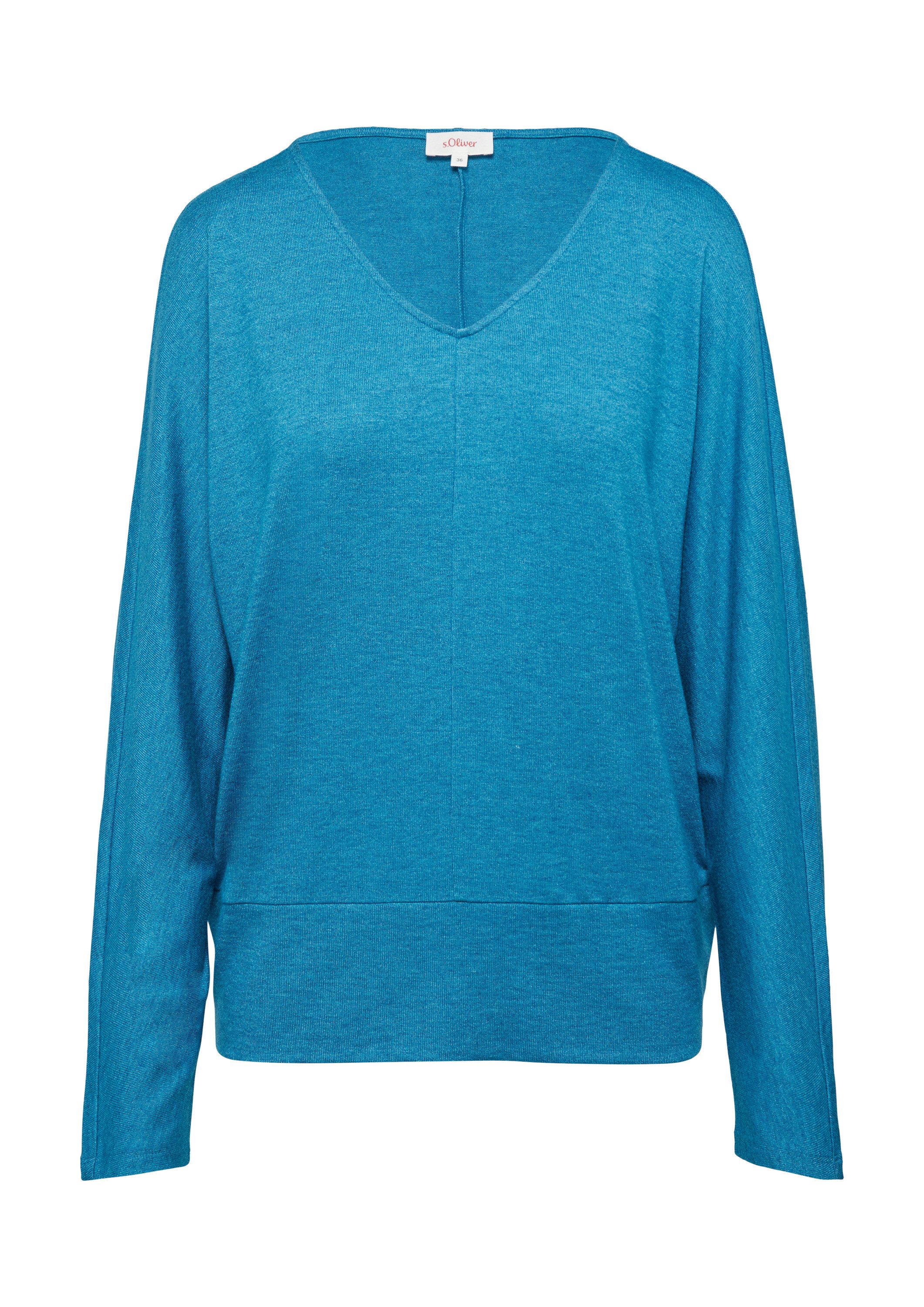 s.Oliver Langarmshirt T-Shirt Langarmshirt mit Fledermausärmeln und breitem günstig online kaufen