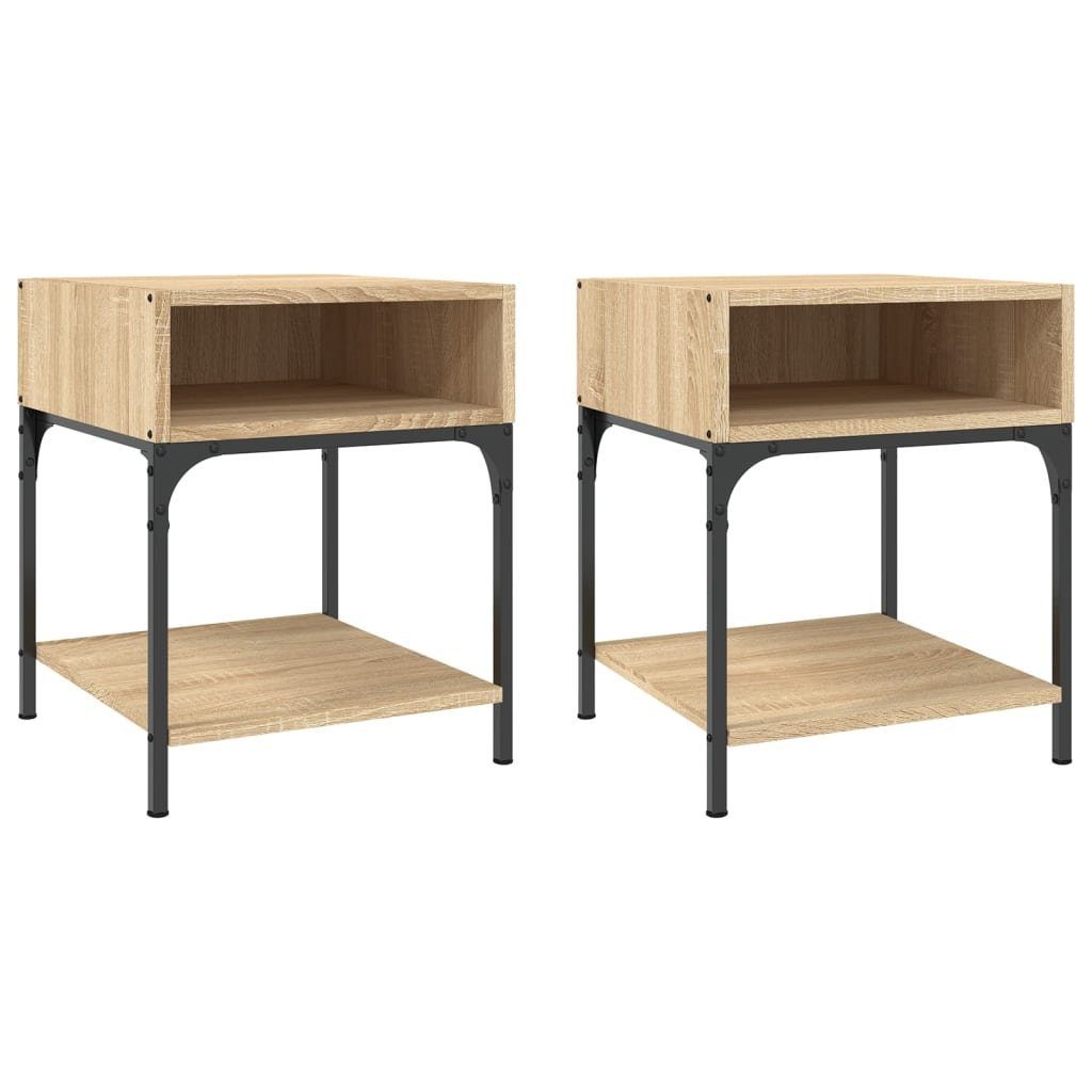 Nachttisch Nachttische 2 Stk. Sonoma-Eiche 40x41x50 cm Holzwerkstoff