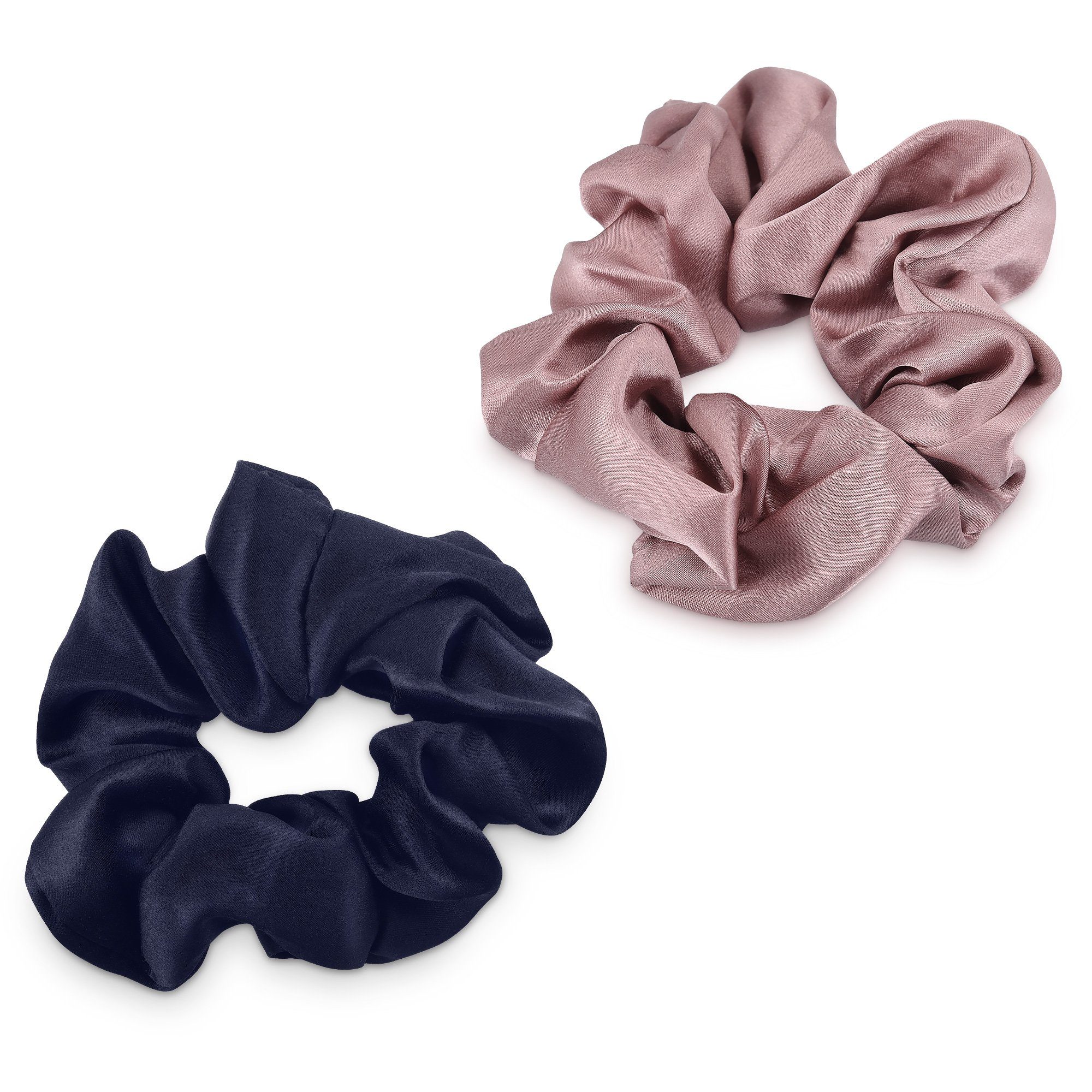 Haargummi 2-teiliges Set aus Seidenhaar Scrunchies, Haarbänder und Zopfgummis