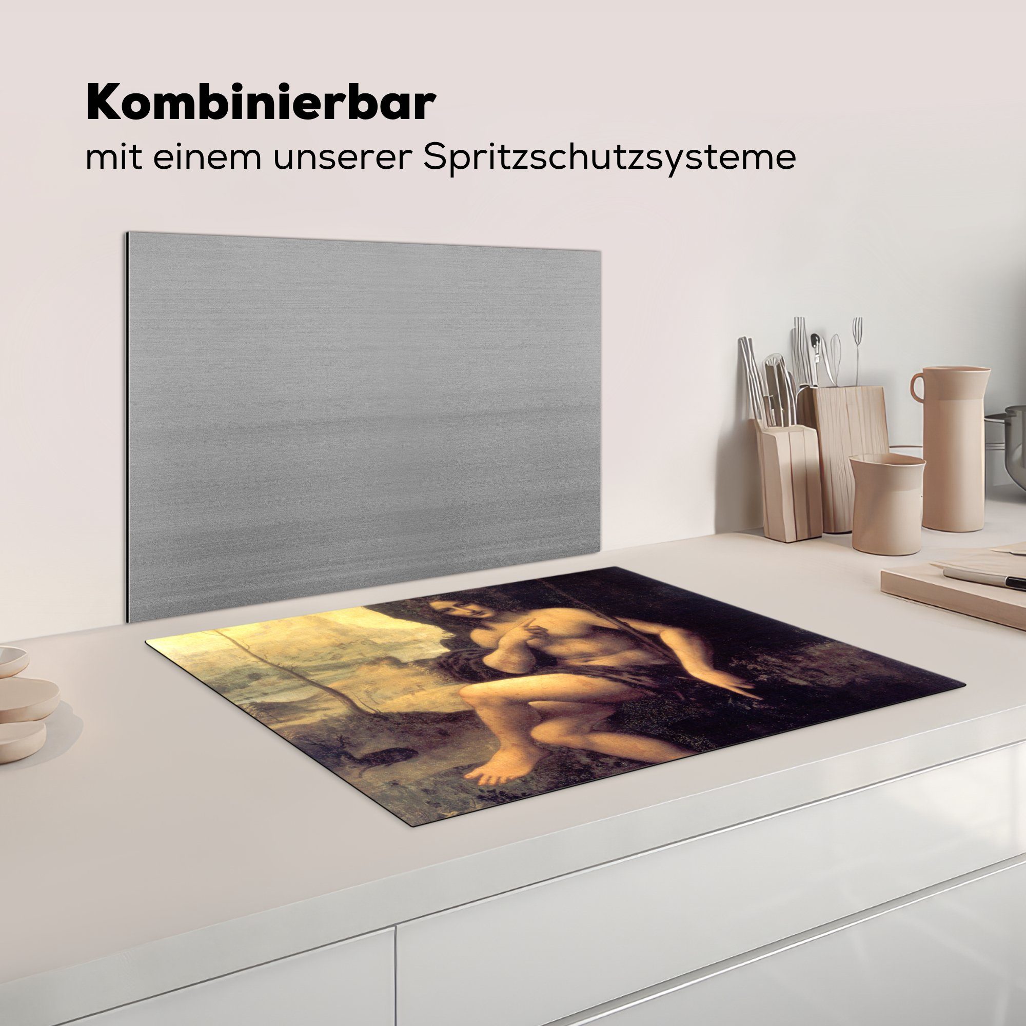 - Ceranfeldabdeckung Vinci, der Wüste da cm, Mobile Leonardo Vinyl, MuchoWow in Johannes 70x52 (1 heilige Arbeitsfläche nutzbar, Der tlg), Herdblende-/Abdeckplatte