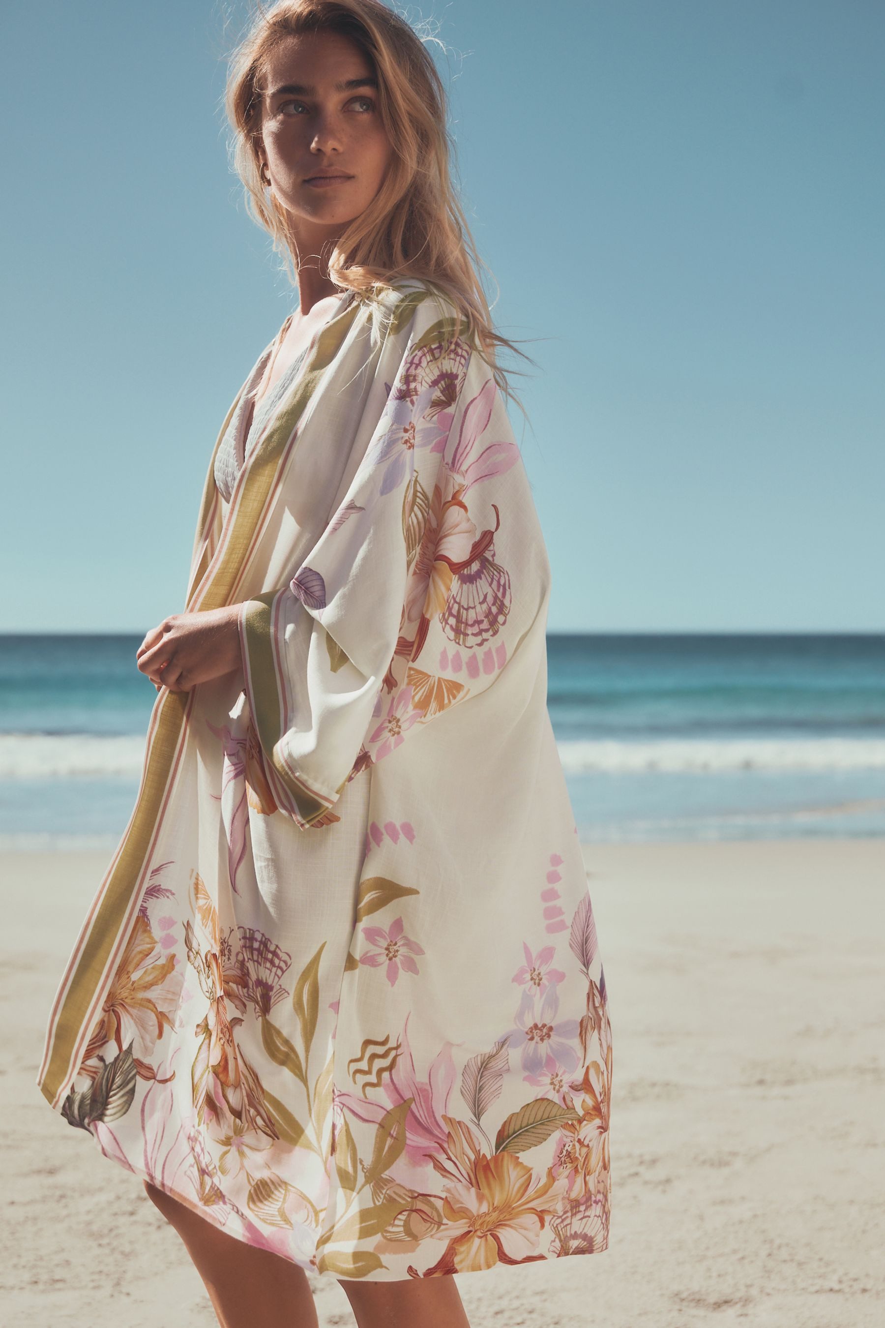 Next Blusenkimono Lang geschnittener Kimono (1-tlg)