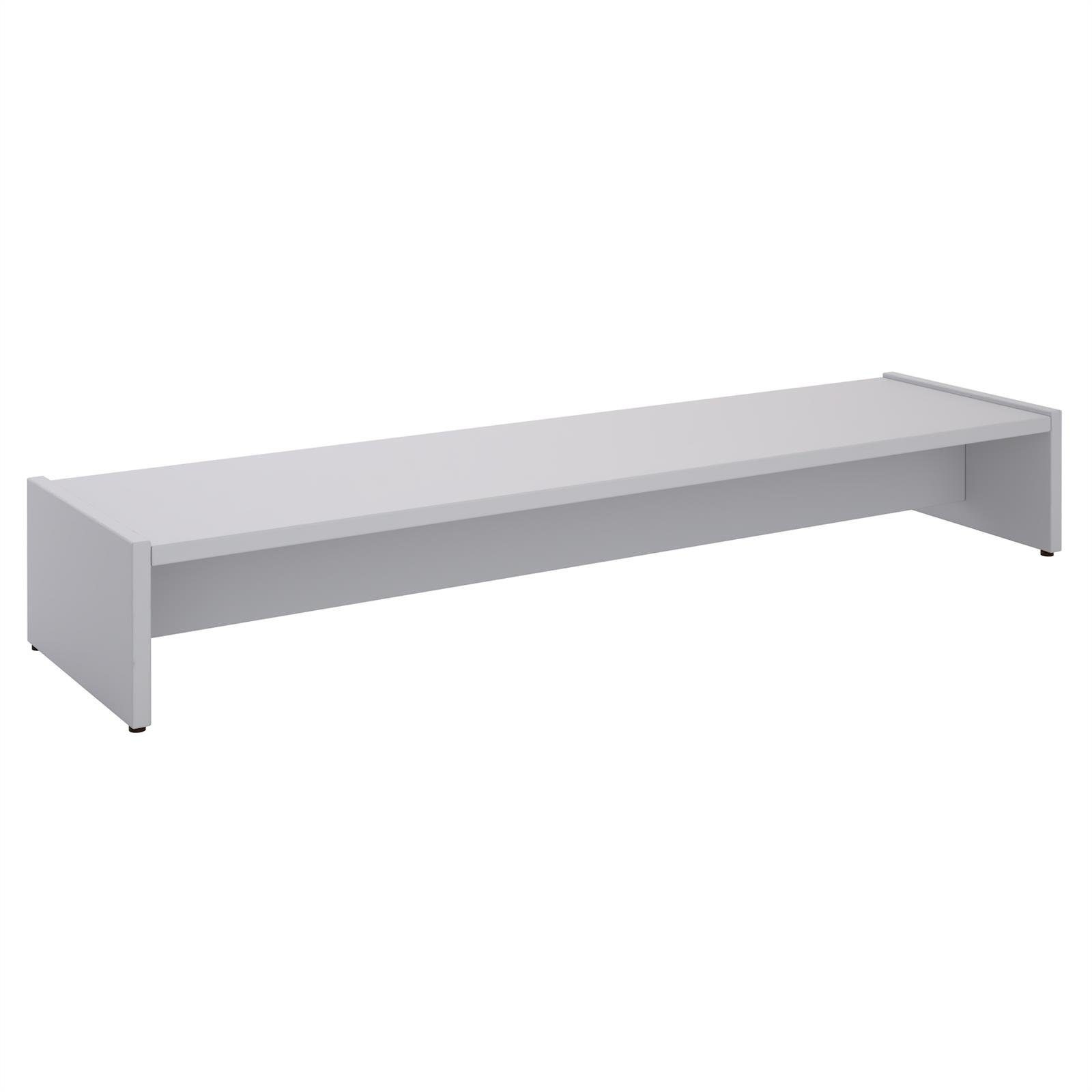 CARO-Möbel Monitorständer ZOOM, (Bildschrimerhöhung 100cm für 2 Monitore, Schreibtischaufsatz hellgrau)