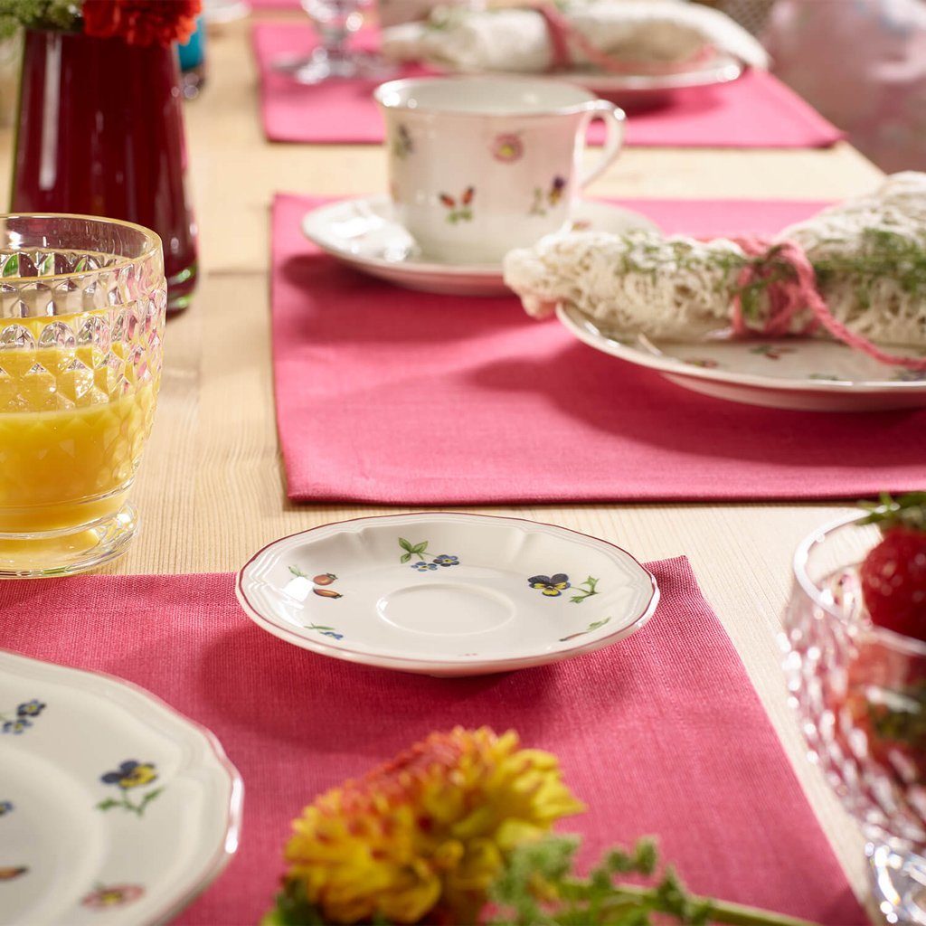 Villeroy & Boch Untertasse Petite Fleur Mokka-/Espresso-Untertasse, (1 St), Premium Porcelain, mikrow.- & spülm.sicher, Made in Germany