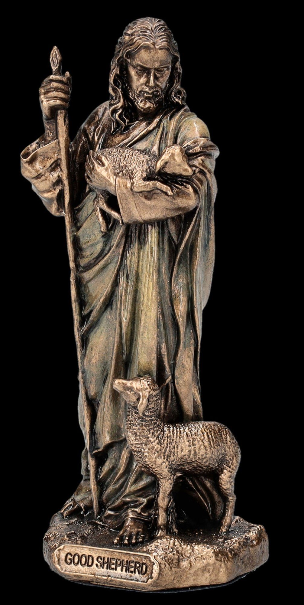 Figuren Shop GmbH Dekofigur Jesus Figur klein - Der gute Hirte - christlich günstig online kaufen