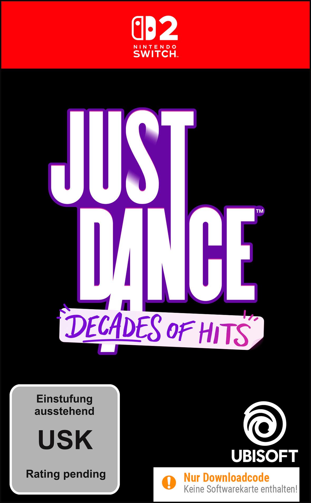 Just Dance Decades of Hits (Code in a Box), Nintendo Switch 2