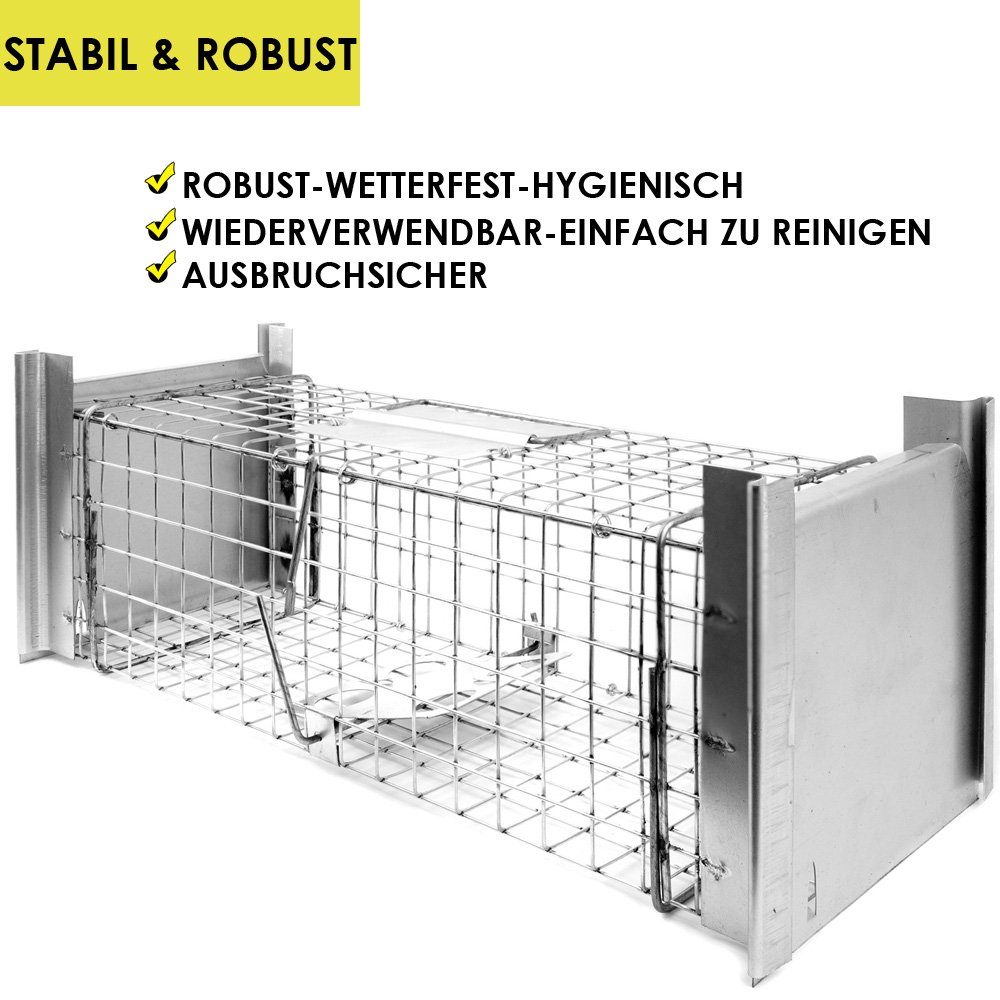 Thumbnail - Petigi Lebendfalle Tierfalle Lebendfalle Marderfalle Drahtfalle Stable 50 x 17 x 17 cm