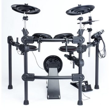 FAME E-Drum,DD-5500 Pro E-Drum Set, Elektronisches Schlagzeug-Set mit 458 Sounds, 41 Drumsets, Aux-Eingang, MIDI, MP3-Wiedergabe und Effekten, E-Schlagzeug, Schwarz, E-Drum Set, Elektronisches Schlagzeug, MIDI-fähiges Schlagzeug