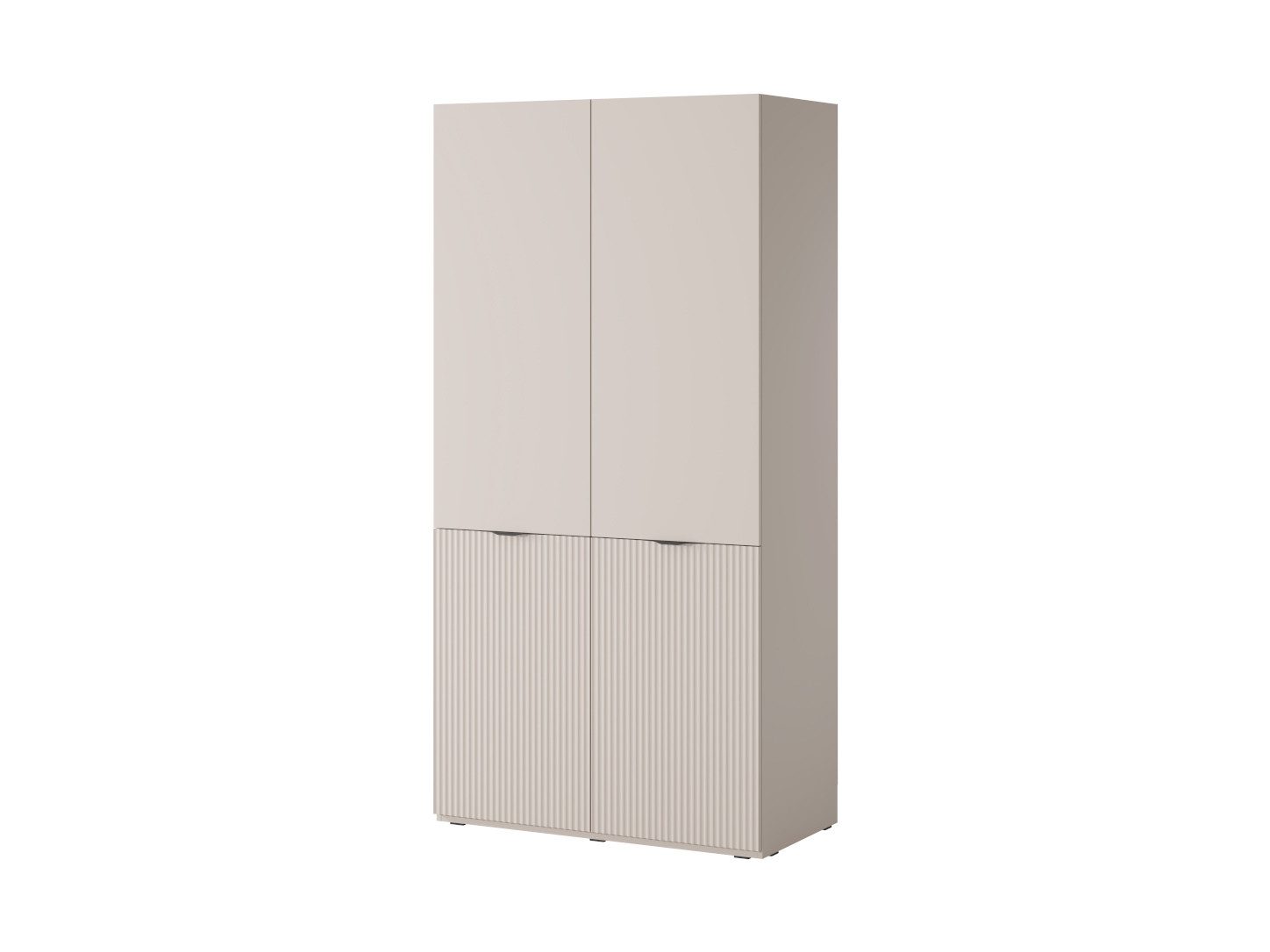 Masseno Drehtürenschrank ATELIO 101 cm Kleiderschrank 2 Türen Schlafzimmerschrank Kaschmir