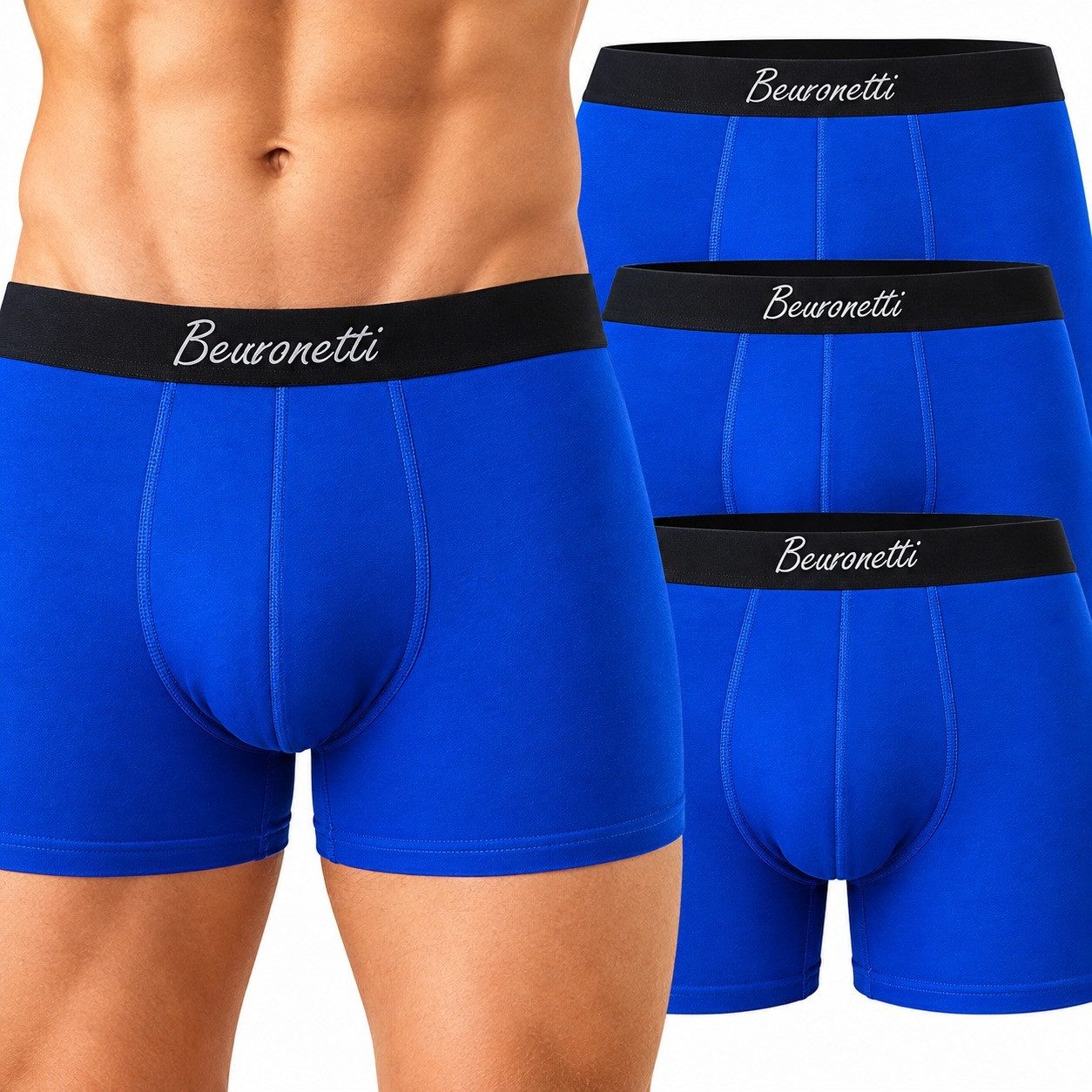 Benonetti Boxershorts 3er & 6er Pack aus Baumwolle mit hoher Tragekomfort (Packung, 3-St., 3er-Pack, Packung) Mit Komfortbund und Logo, ohne kratzenden Zettel