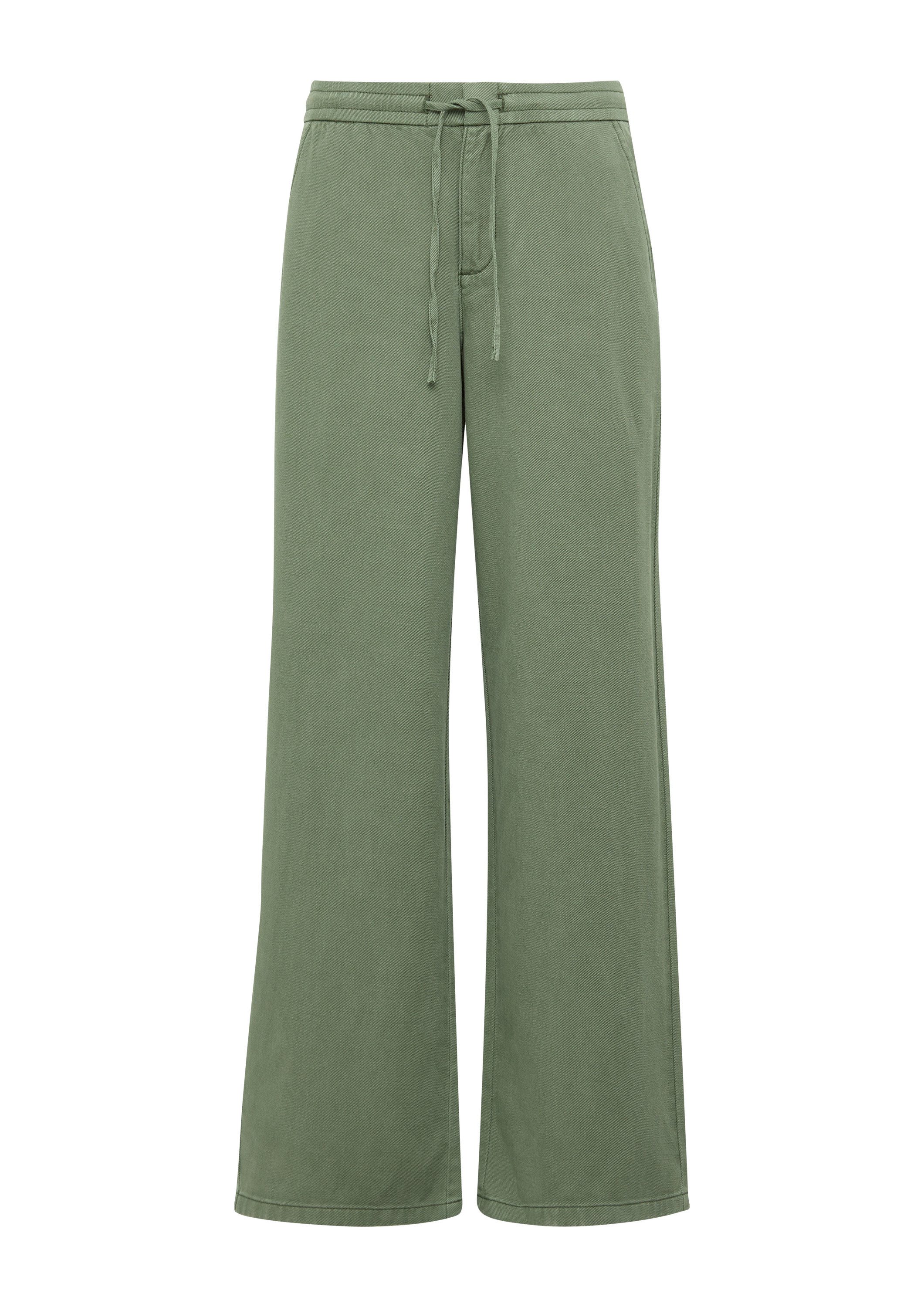 s.Oliver Chinos Hose Relaxed-Fit-Twillhose mit Elastikbund und Bindeband günstig online kaufen