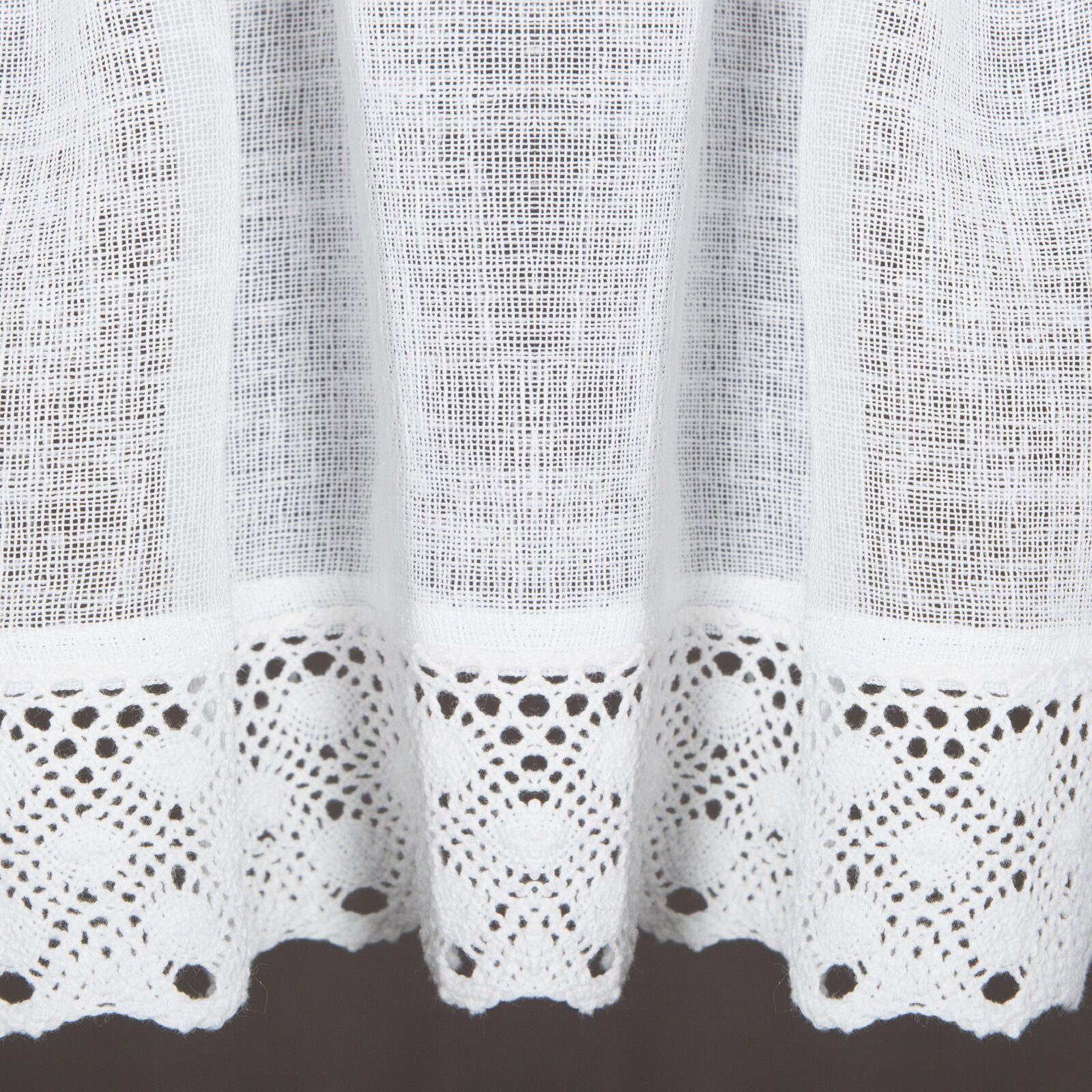 Eurofirany Scheibengardine Kurzgardine mit Blumenmuster im Landhausstil günstig online kaufen