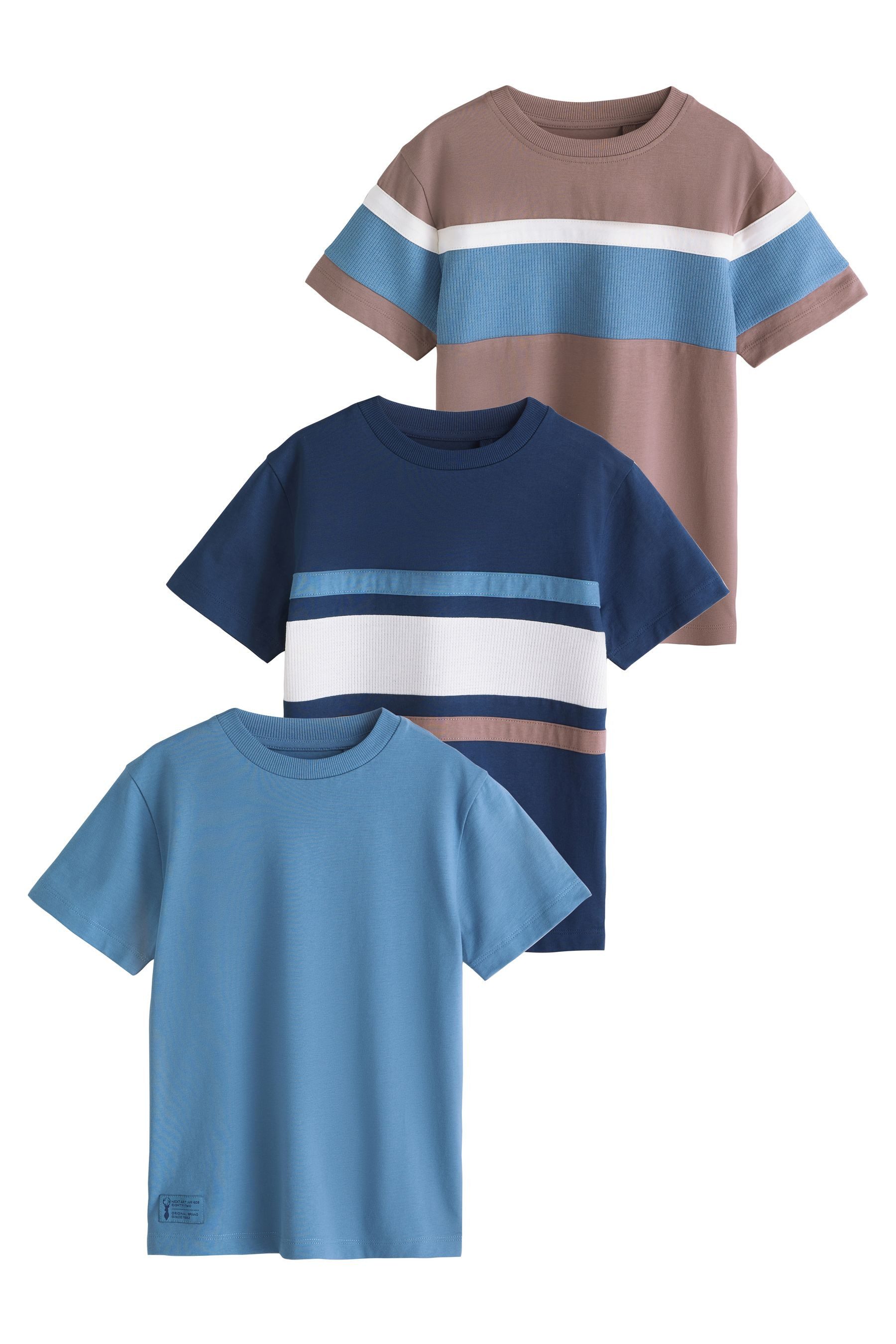 T-Shirt Kurzarm-T-Shirt mit Farbblock-Design