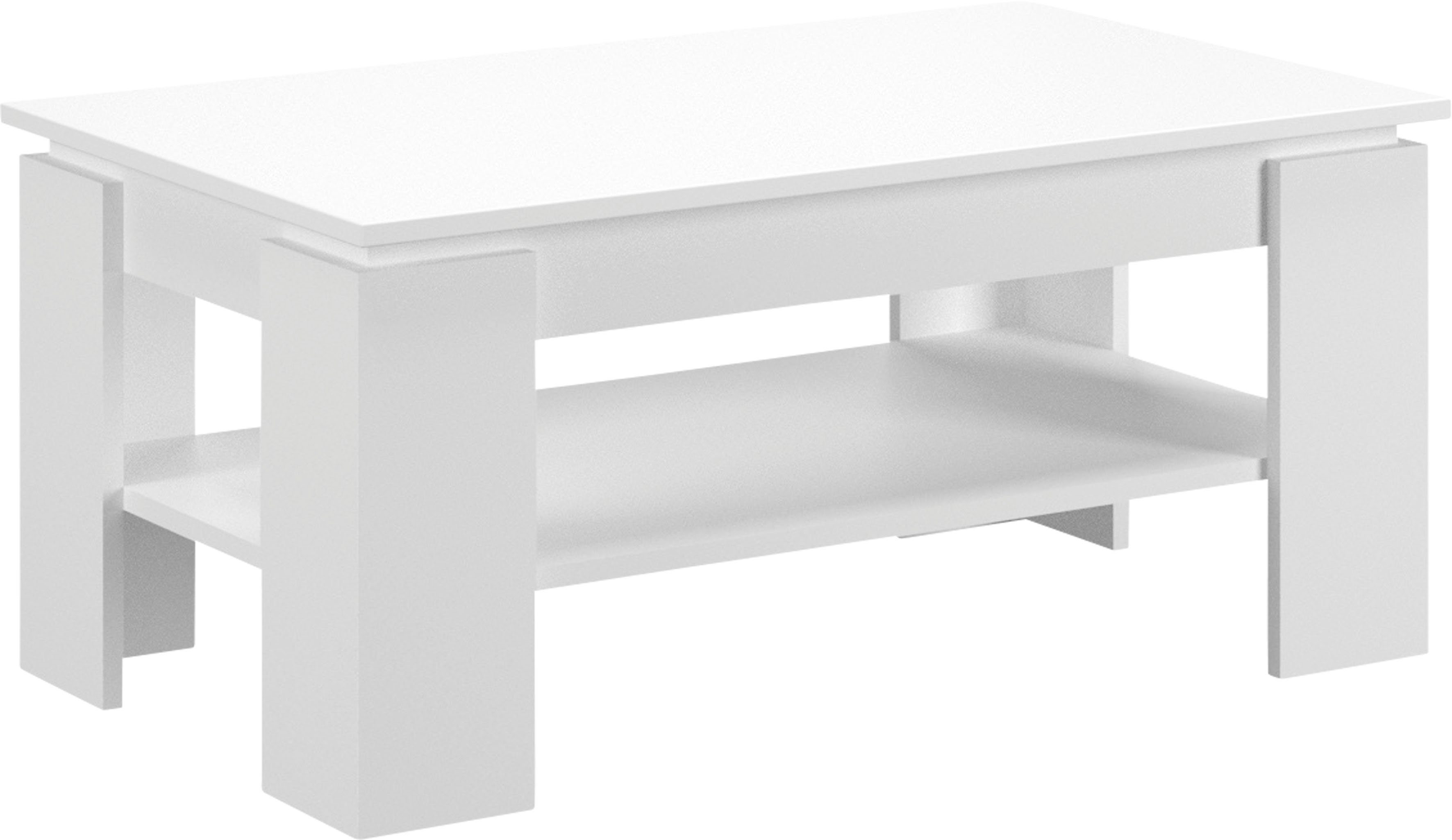 INOSIGN Couchtisch Kalmar, (100 x 60 cm) weiß NB | weiß NB | weiß NB