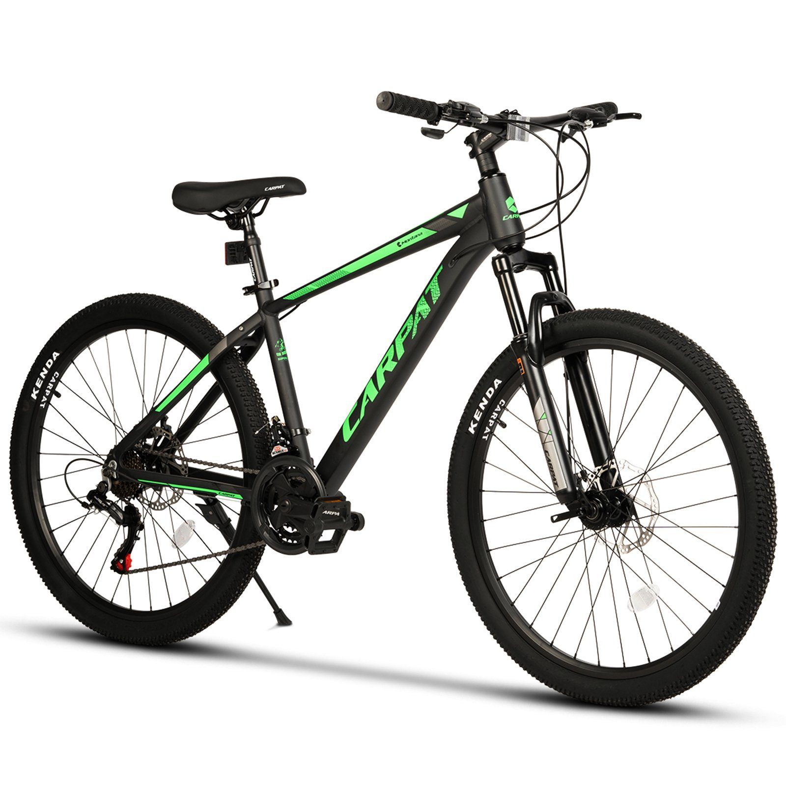 CARPAT SPORT Mountainbike 24 26 29 Zoll Fahrrad für Herren Damen, Mädchen und Jungen, 21 Gang Shimano TZ Schaltwerk, Kettenschaltung, Aluminium Rahmen, Jugendfahrrad MTB Hardtail Kinder Fahrrad