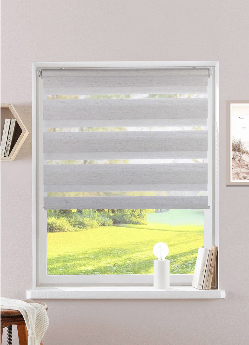 Doppelrollo SORANA, OTTO home, Lichtschutz, ohne Bohren, freihängend, Klemmfix, Rollo, Sonnenschutz, für Fenster & Tür, Melangeoptik-NEUHEIT!