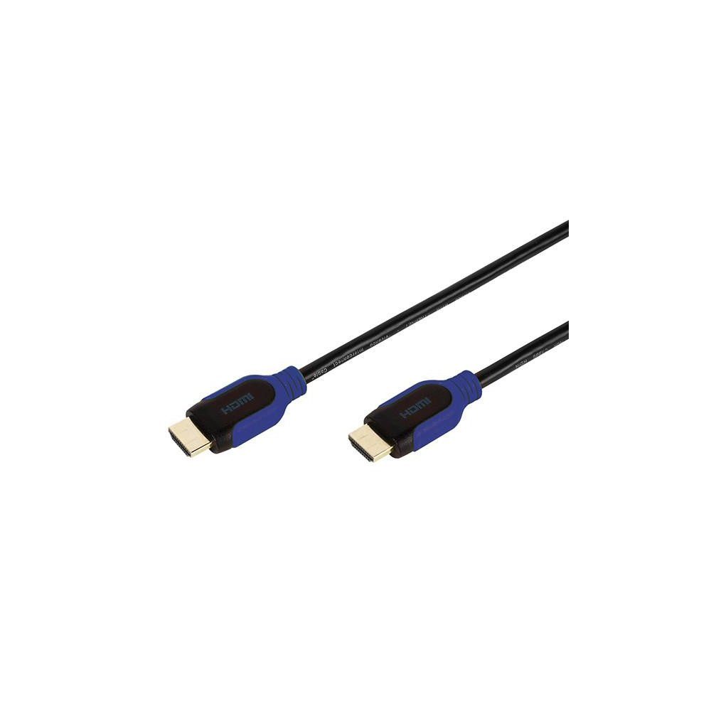 Vivanco High Speed HDMI® Kabel mit Ethernet, 5m blau (42964) Audio- & Video-Kabel