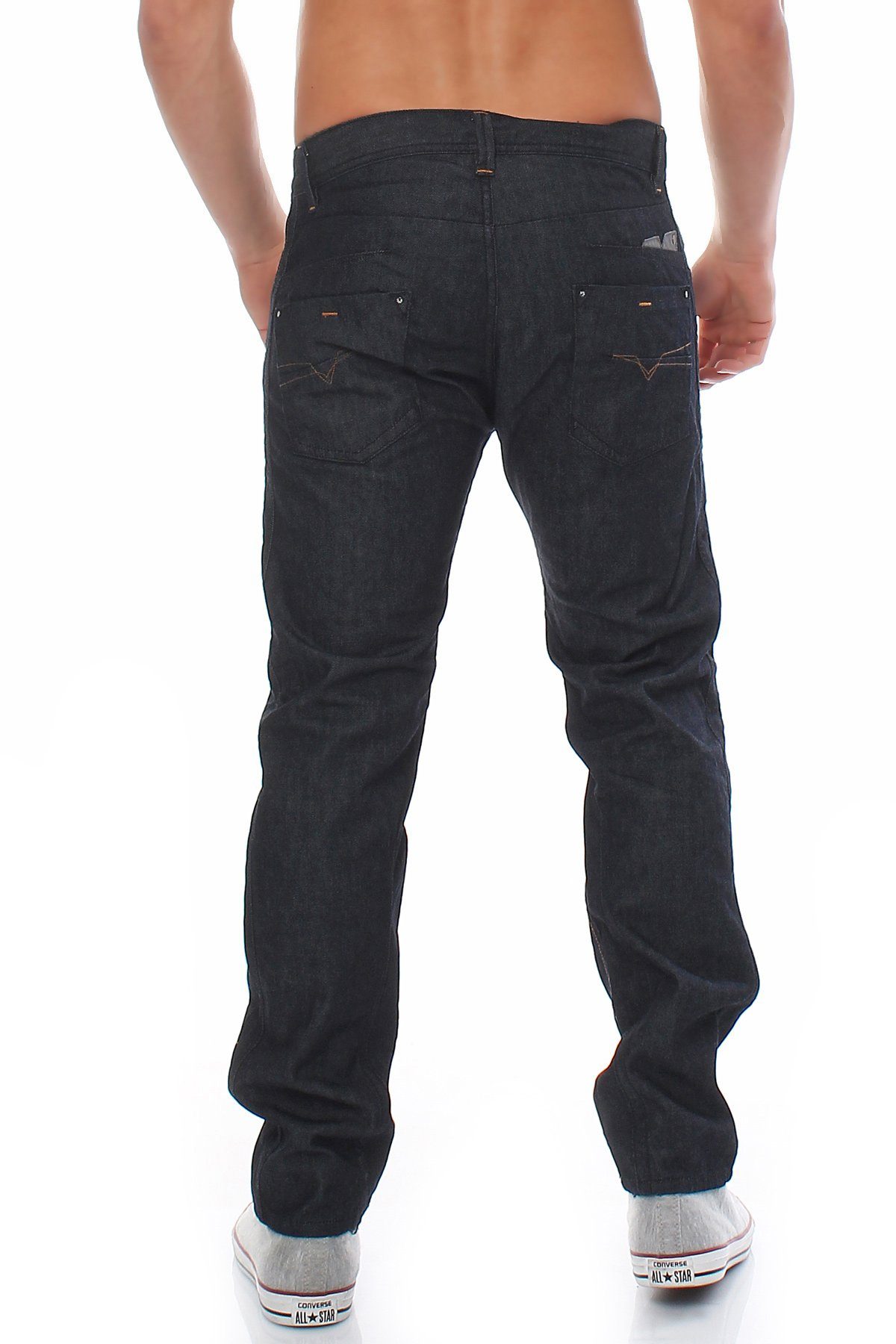 Diesel Regular-fit-Jeans Herren Denim Jeans Darron 008Z8 Rinse Deep Dark Wash 5-Pocket-Style – Bild 4 von 4