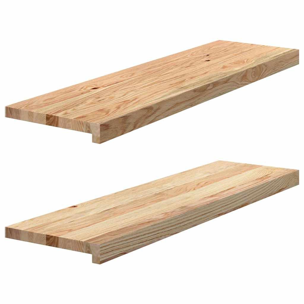 vidaXL Fensterbank 90 x 30 x 2 cm Fensterbänke 2 Stk Unbehandelt 90x30x2 cm Massivholz Ei