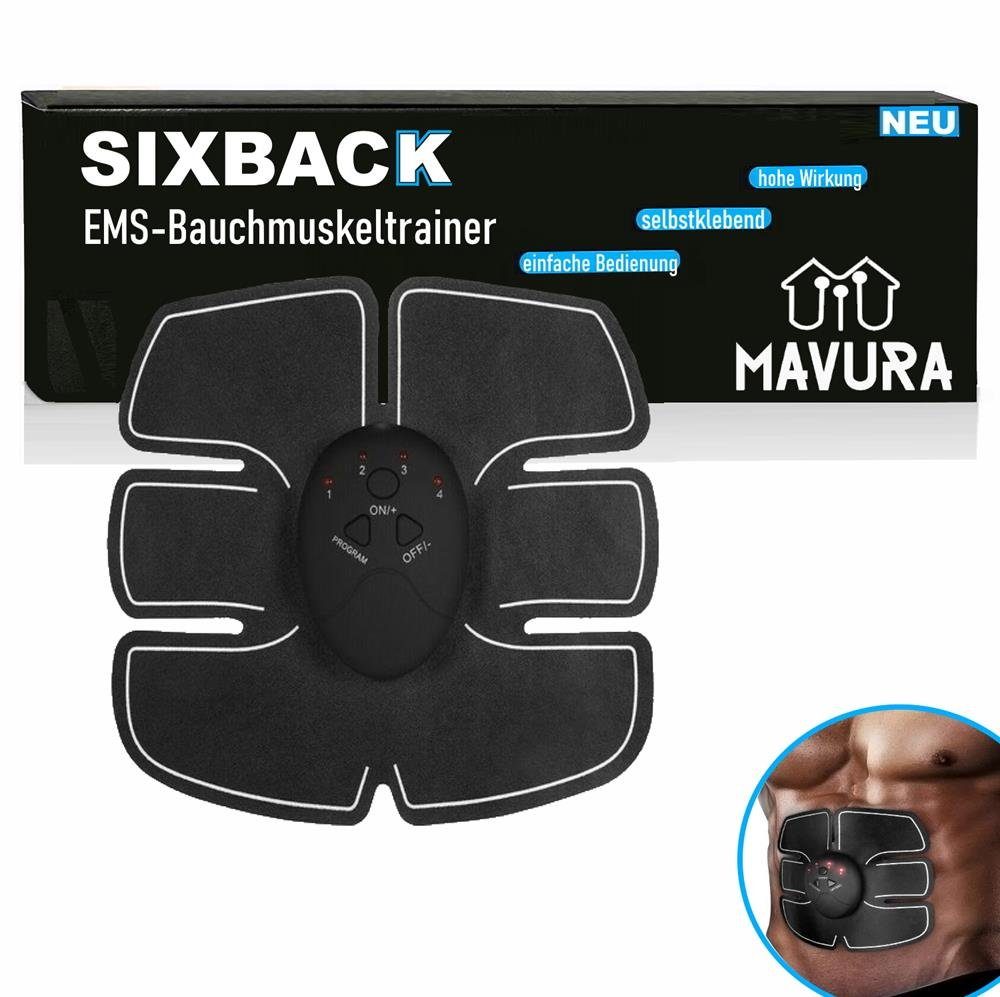 MAVURA EMS-Bauchmuskeltrainer SIXBACK Sixpack EMS Trainer Bauchmuskeltrainer Elektro, Trainingsgerät Stimulator Fitness Bauchtrainer