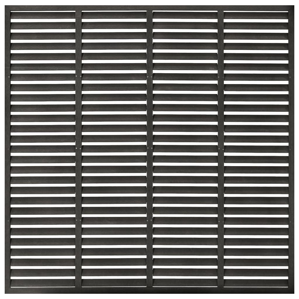 vidaXL Gartenzaun, Lamellenzaun WPC 180x180 cm Dunkelgrau