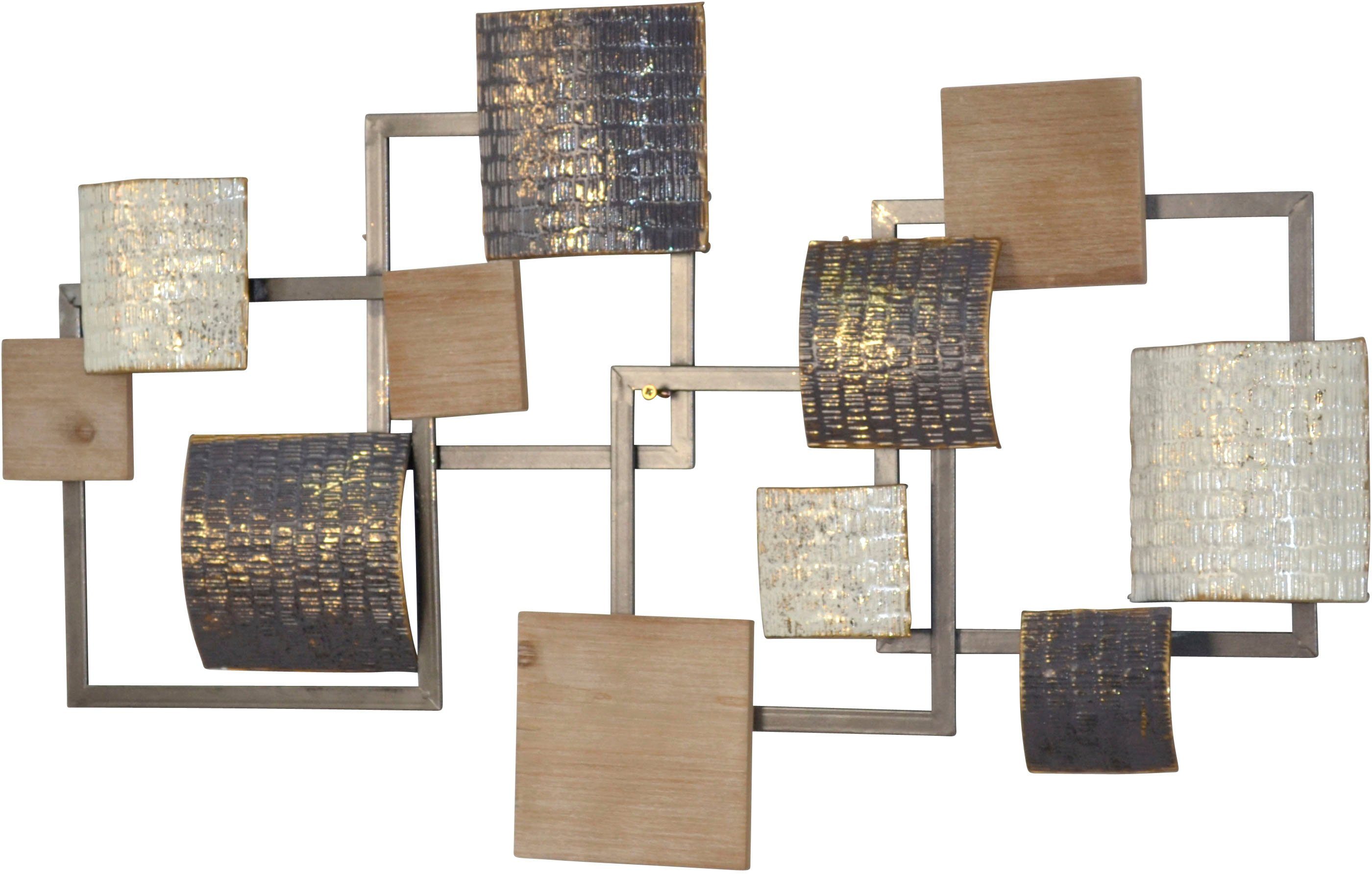 pajoma® Wanddekoobjekt Wanddekoration (1 St), Meterial-Mix Metall und Holz, günstig online kaufen