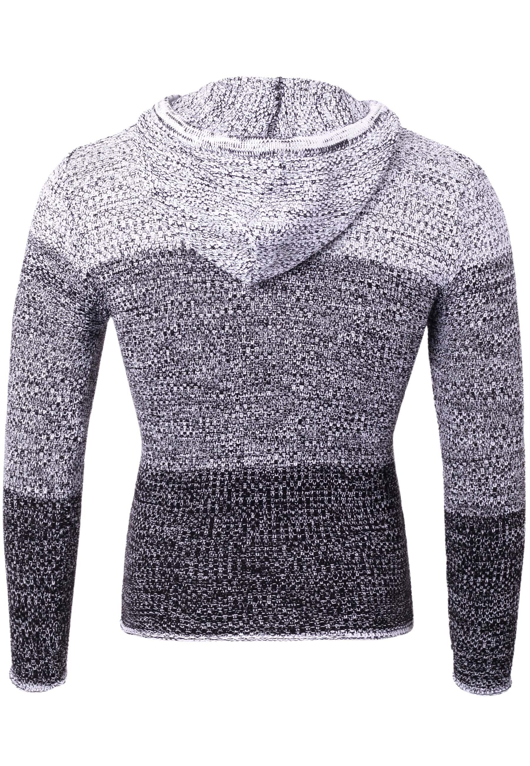Reslad Strickpullover Reslad Strickpullover Herren Colorblock Kapuzen-Pullover Hoodie RS-310 (1-tlg) Colorblock Hoodie