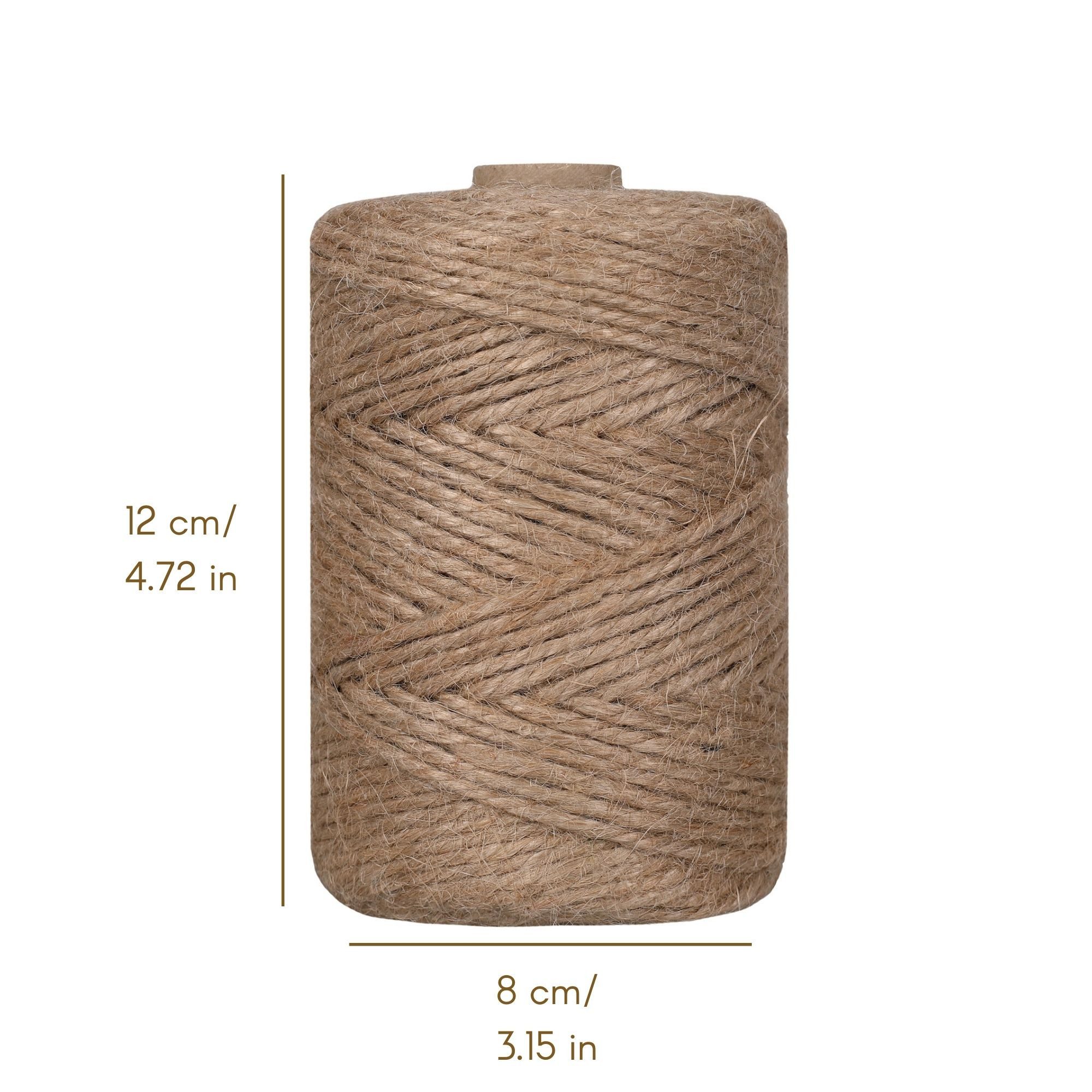 Creative Deco 100m Juteschnur Natur Braun, 328 Fuß, 2-3 mm Dicke 3-Lagig Bastelgarn