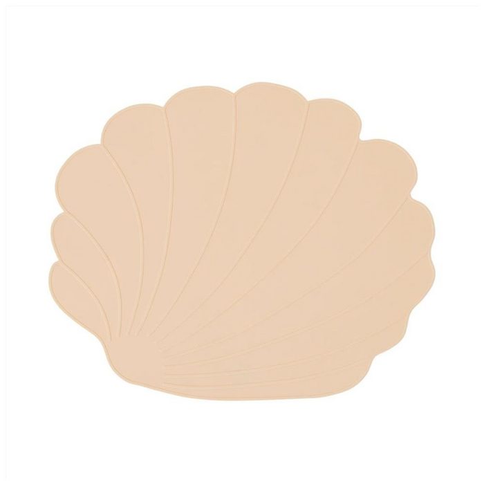 Platzset Placemat Muschel Vanilla OYOY Platzdeckchen Seashell 40 x 33 5 cm Silikon Tischset Platzset Hellrosa