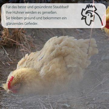 Petigi Badesand GeflügelHerz 100% natürlicher Milbenschutz 25kg Staubbad für Hühner