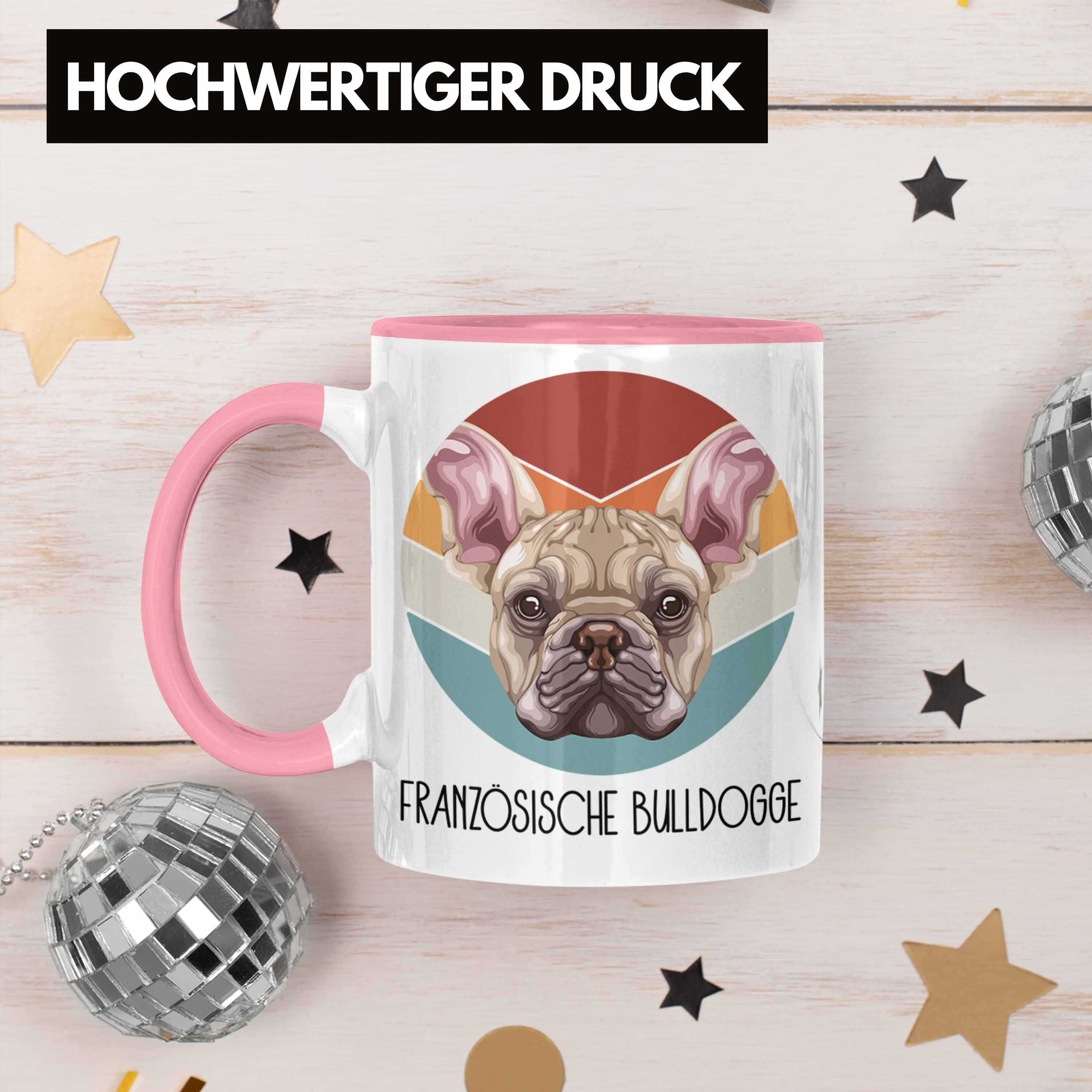 Trendation Bulldogge Besitzer Geschen Rosa Spruch Französische Tasse Geschenk Lustiger Tasse
