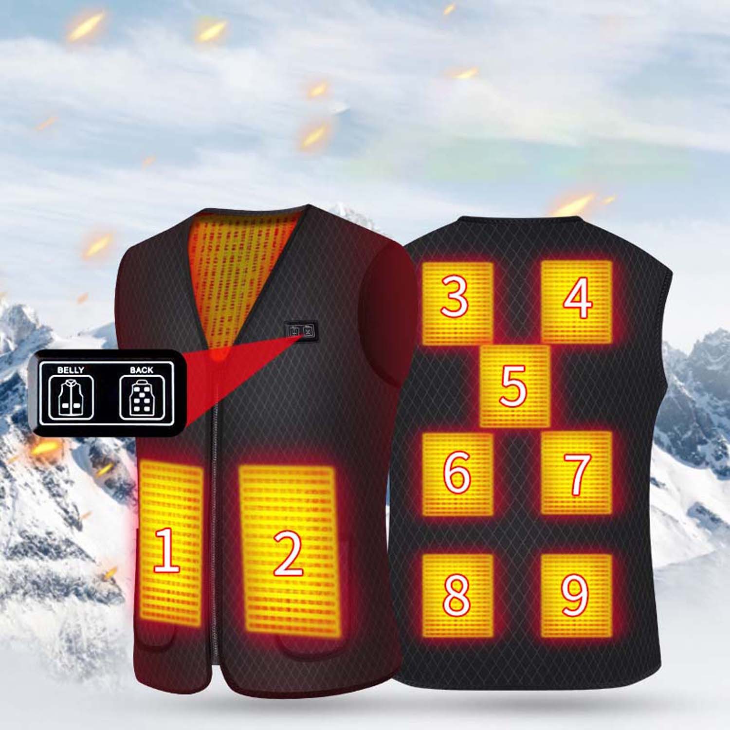 trends for living Funktionsweste Beheizbare Weste 9 Heizzonen 3 Einstellbar günstig online kaufen