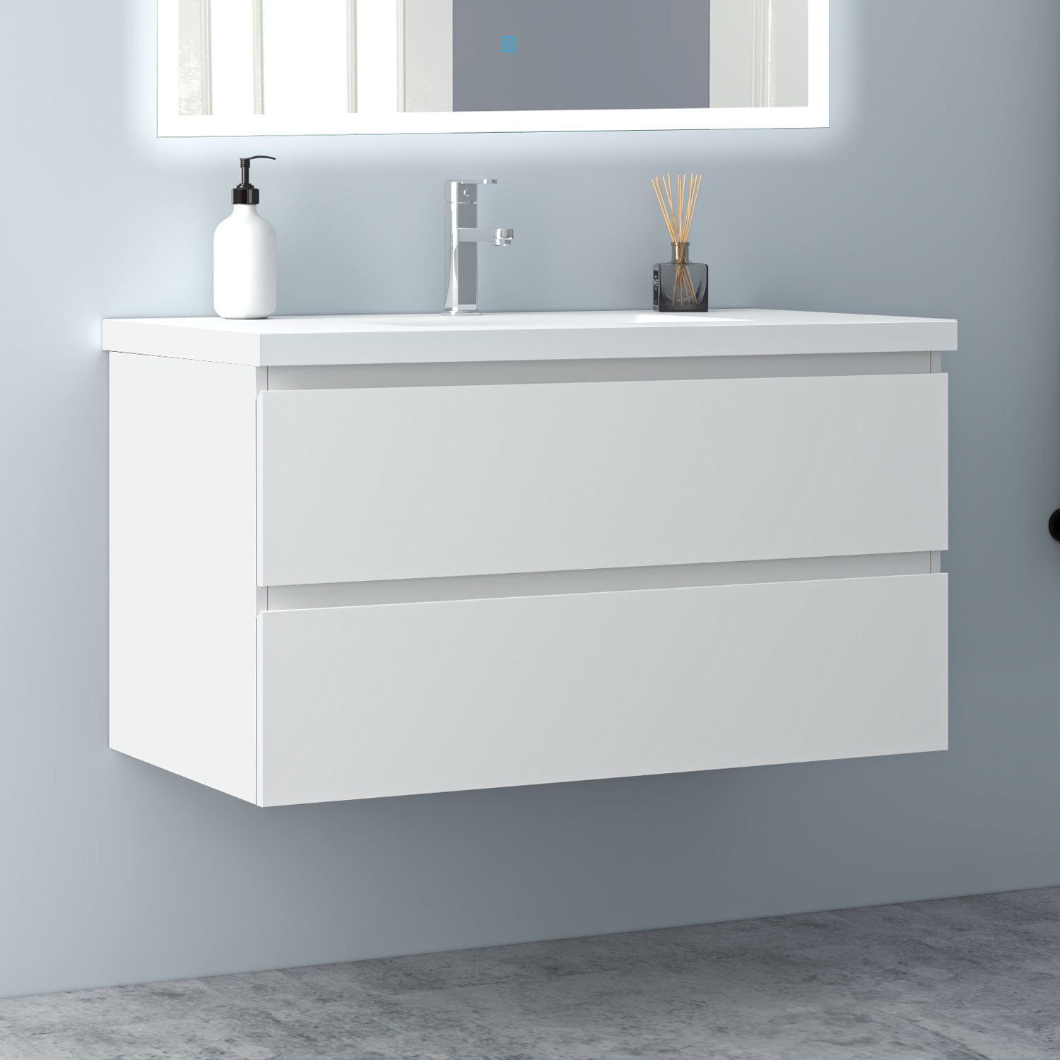 Aica Sanitär Waschtisch Waschtische Unterschrank MDF günstig online kaufen