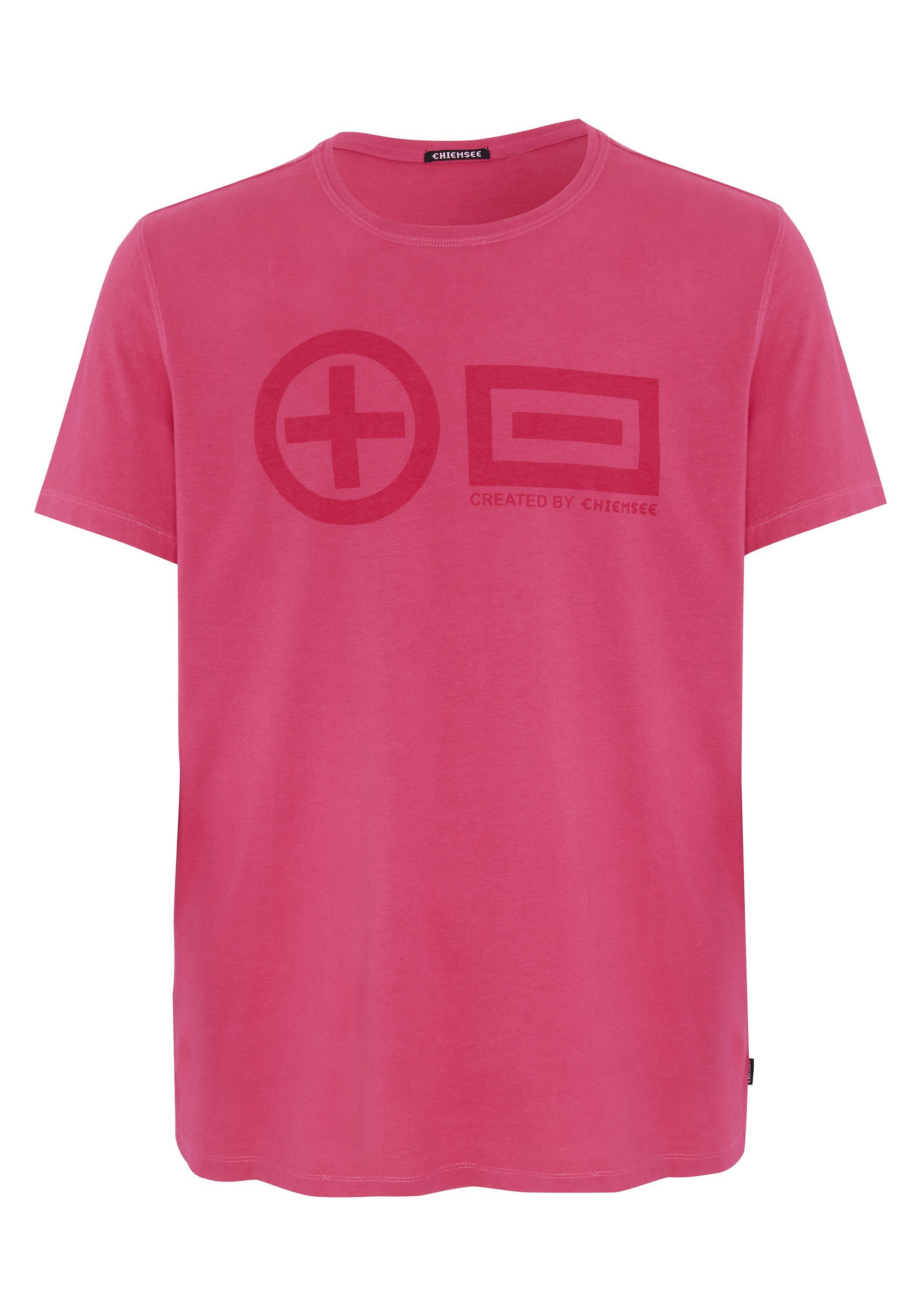 Chiemsee Print-Shirt T-Shirt mit PlusMinus Frontprint 1 Raspberry