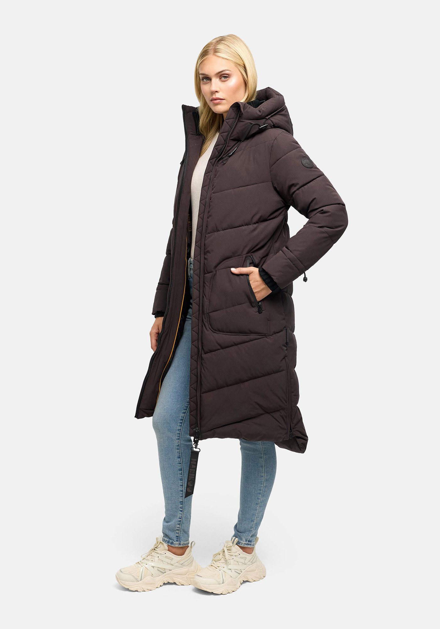 Marikoo Winterjacke Benikoo langer Winter Mantel gesteppt – Bild 2 von 5