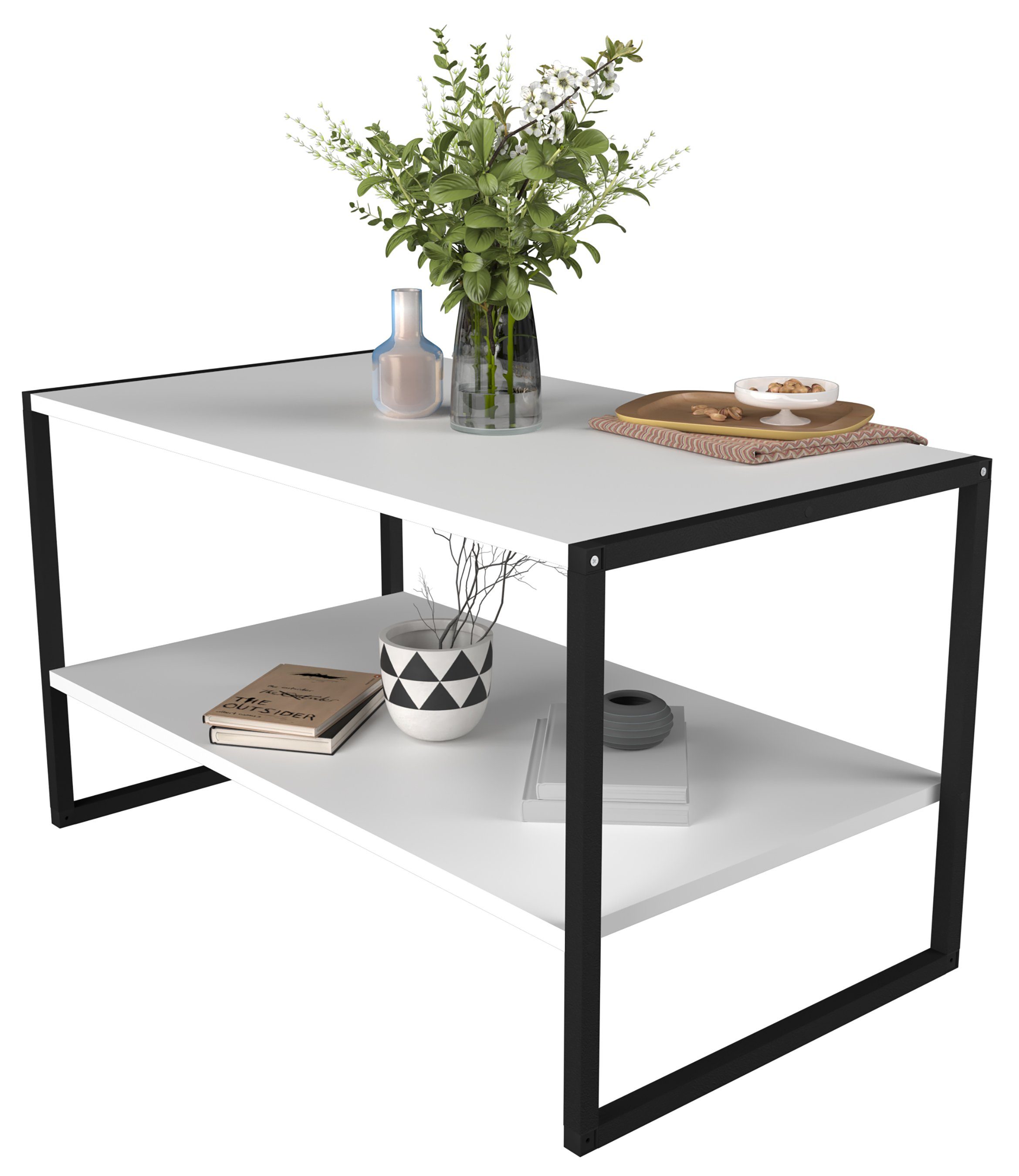 VCM Couchtisch Industrie Styl Sofatisch Couchtisch Insasi L