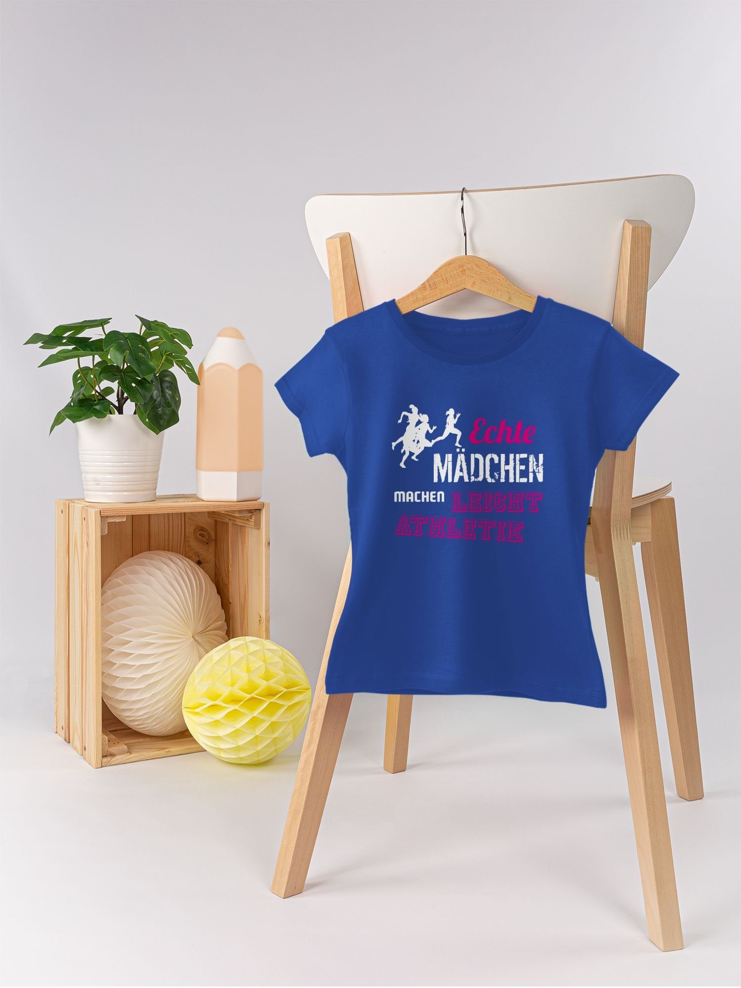Shirtracer T-Shirt Echte Mädchen machen Leichtathletik Kinder Sport Kleidung