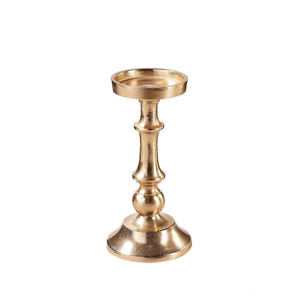 Wunderschöner Alu Pillar (1 Florissima St) cm Aluminium gold Kerzenhalter H30 Kerzenhalter