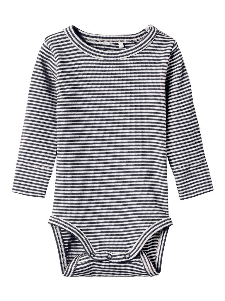 Langarmbody Name It Berro Langarm Rib Baby Body Navy Blazer 74