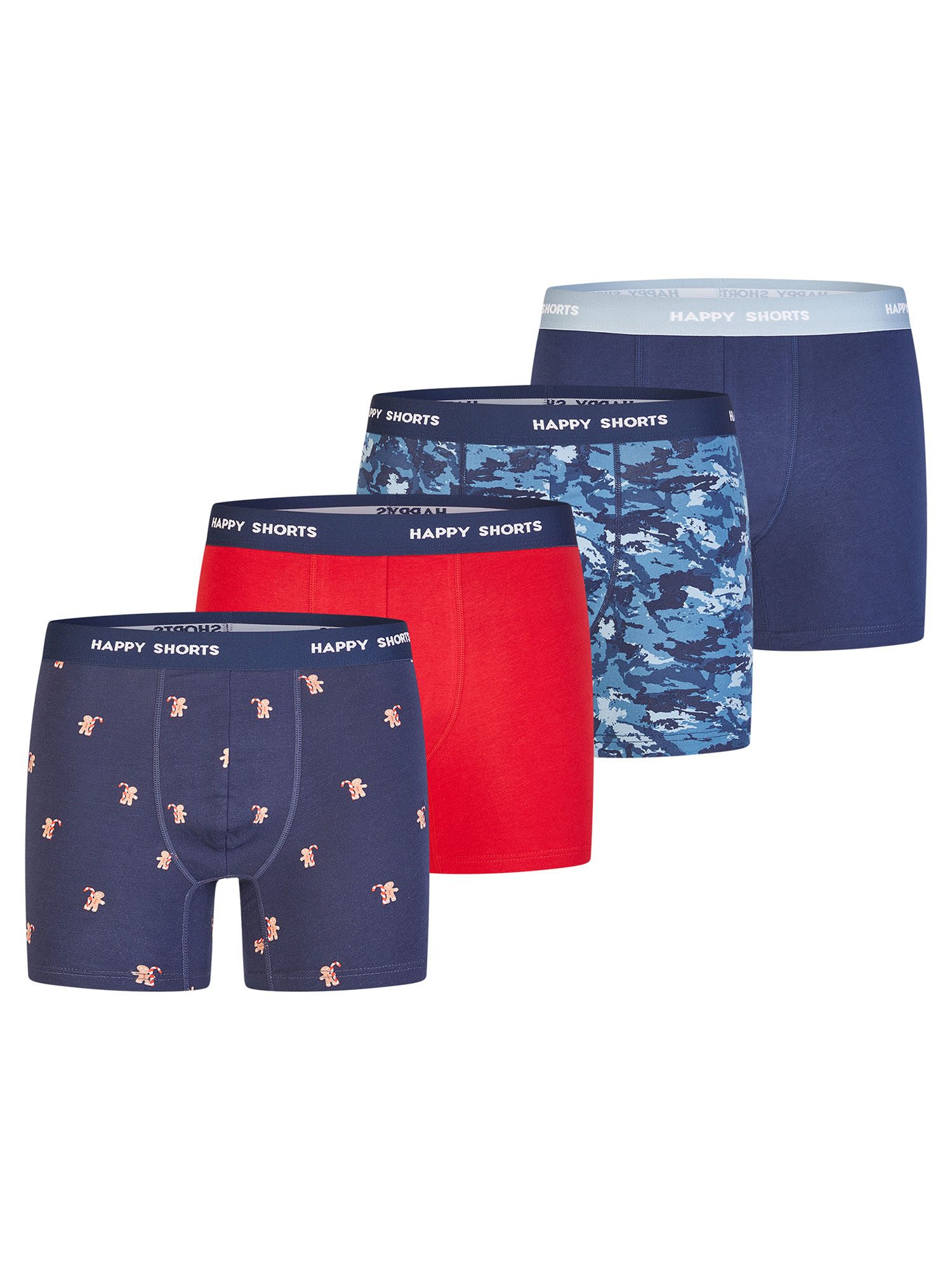 HAPPY SHORTS Boxer Christmas (4-St) Boxershorts, Unterhose, Boxerbriefs