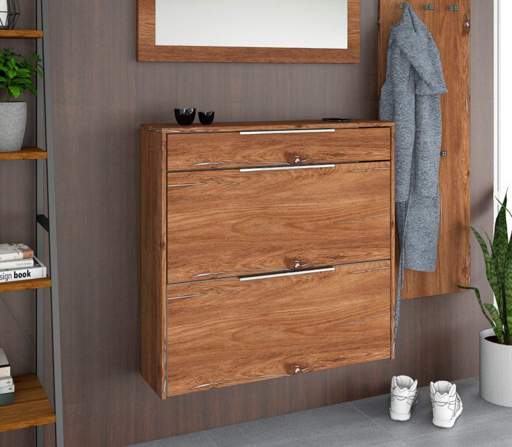borchardt Möbel Schuhschrank Oliva Wandmontage, stehende Montage & Glasböden unter Mehr aus der Serie