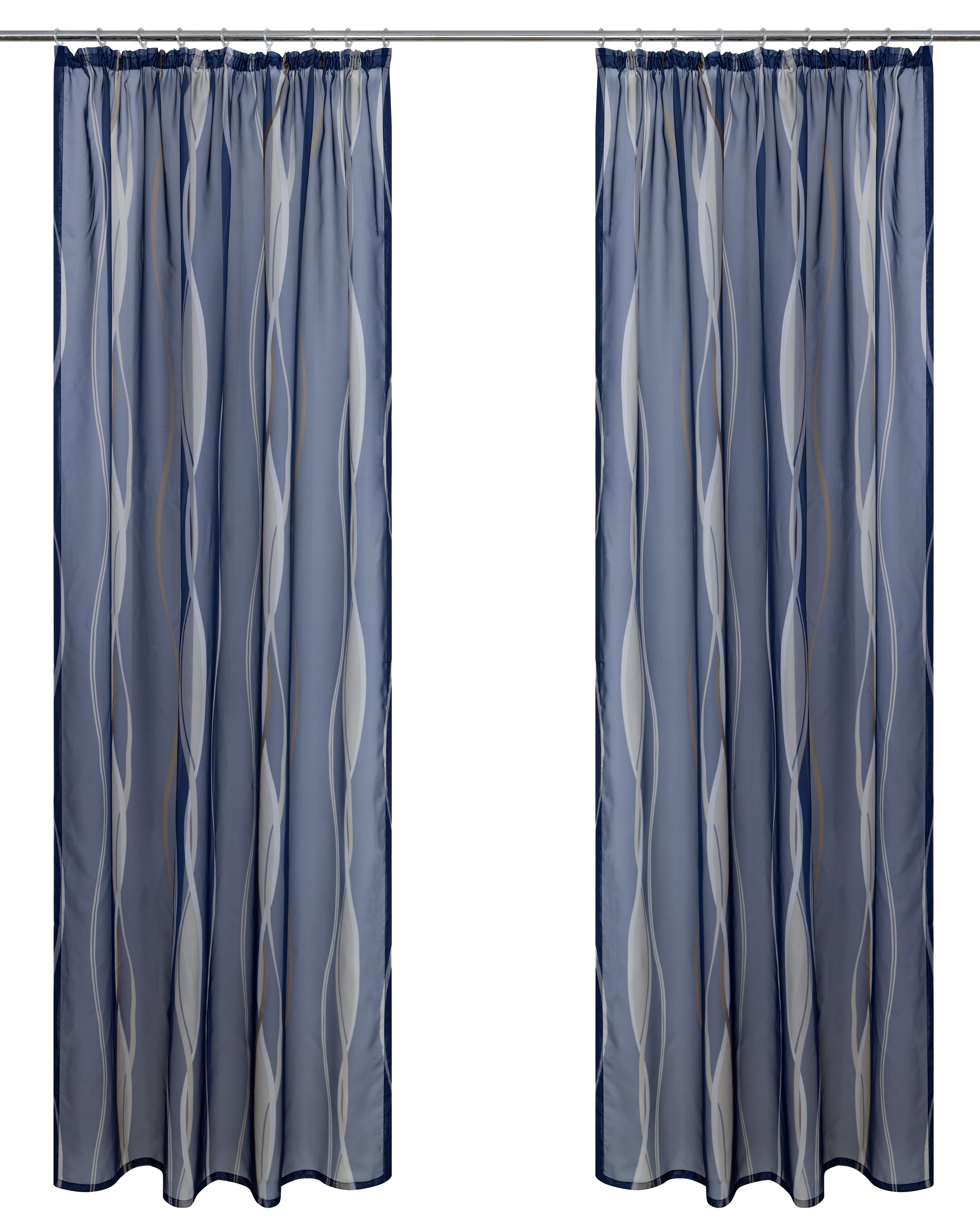 OTTO home Gardine Dimona (2 St), Kräuselband, transparent, Voile, 2er-Set, transparent, Voile, Polyester