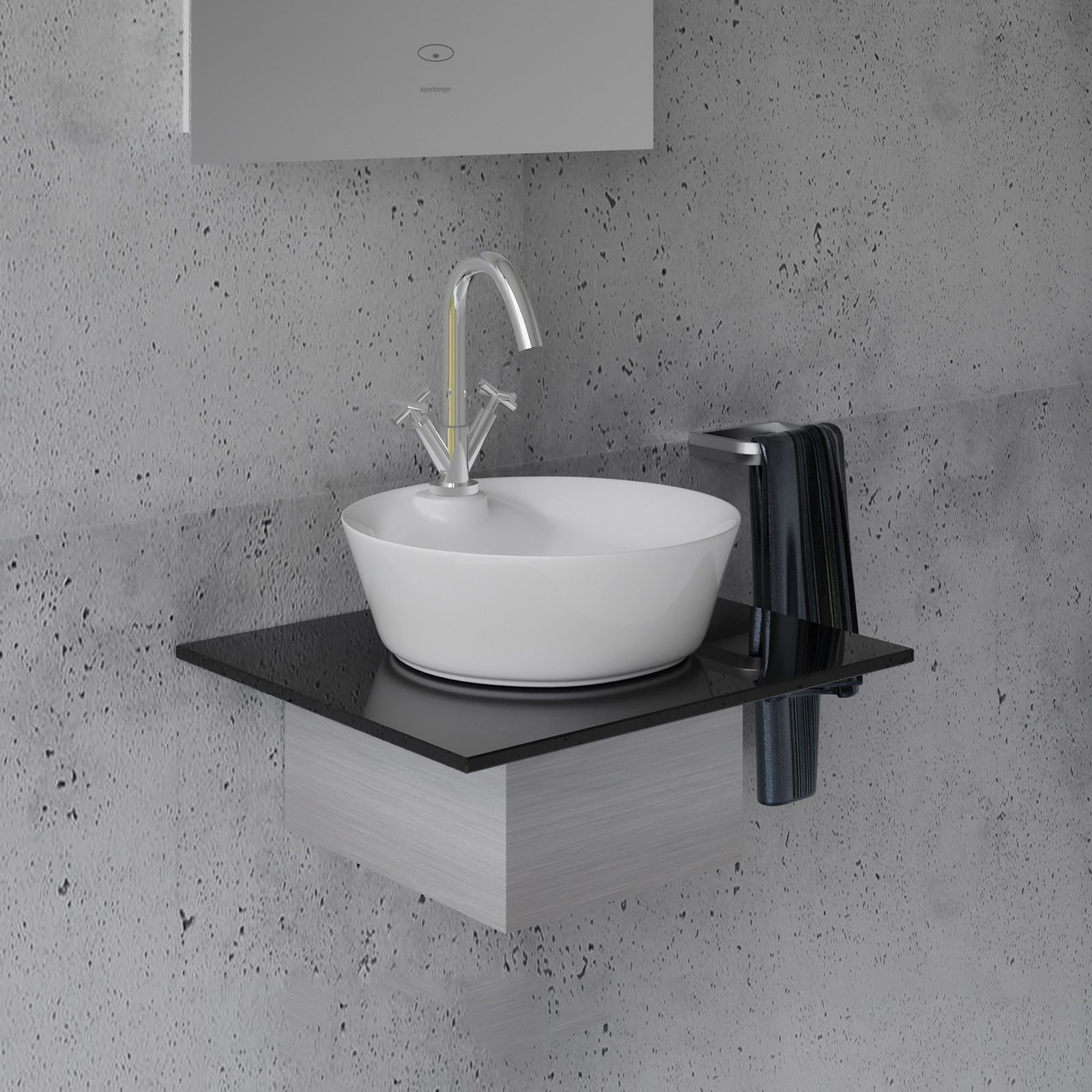 Alpenberger Aufsatzwaschbecken Gäste WC Waschbecken Klein günstig online kaufen