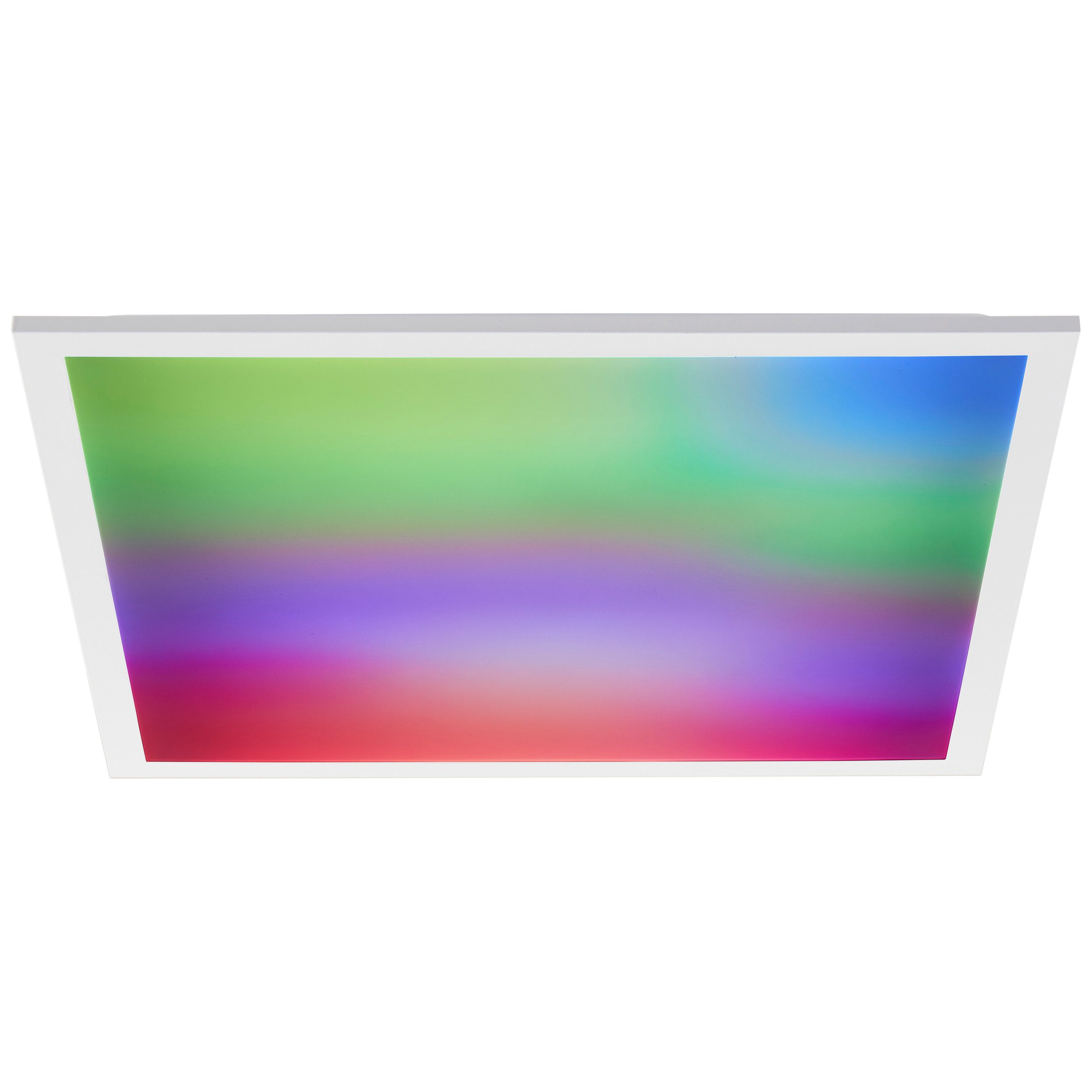 Brilliant LED Deckenleuchte Briston, CCT - über Fernbedienung, Dimmfunktion, RGB, LED fest integriert, warmweiß - kaltweiß, 45 x 45 cm, 2500 lm, 3000-6500 K, IC-RGB, dimmbar, Aluminium, weiß